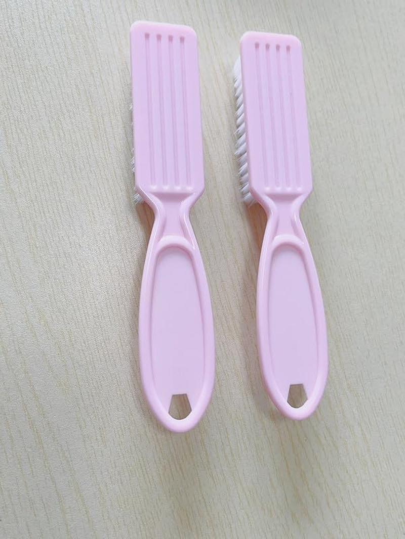 SQULIGT 12Pcs Nail Brush for Cleaning Fingernails, Handle Grip Cleaning Brush for Nail and Toenail, Nail Dust Brush Manicure Pedicure Tools Scrubbing Brush Women Men Home Salon(Pink) image number 6
