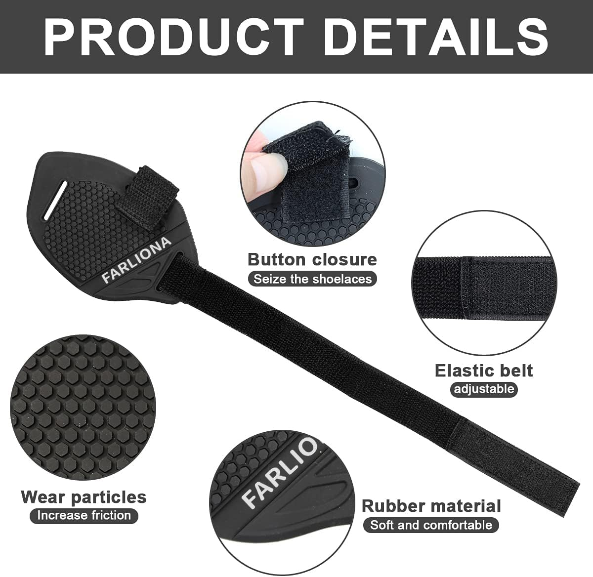 Motorcycle Motorbike Shift Pad, Shoe Boot Cover Protector, Useful Gear Shifter Accessories, Black, Medium