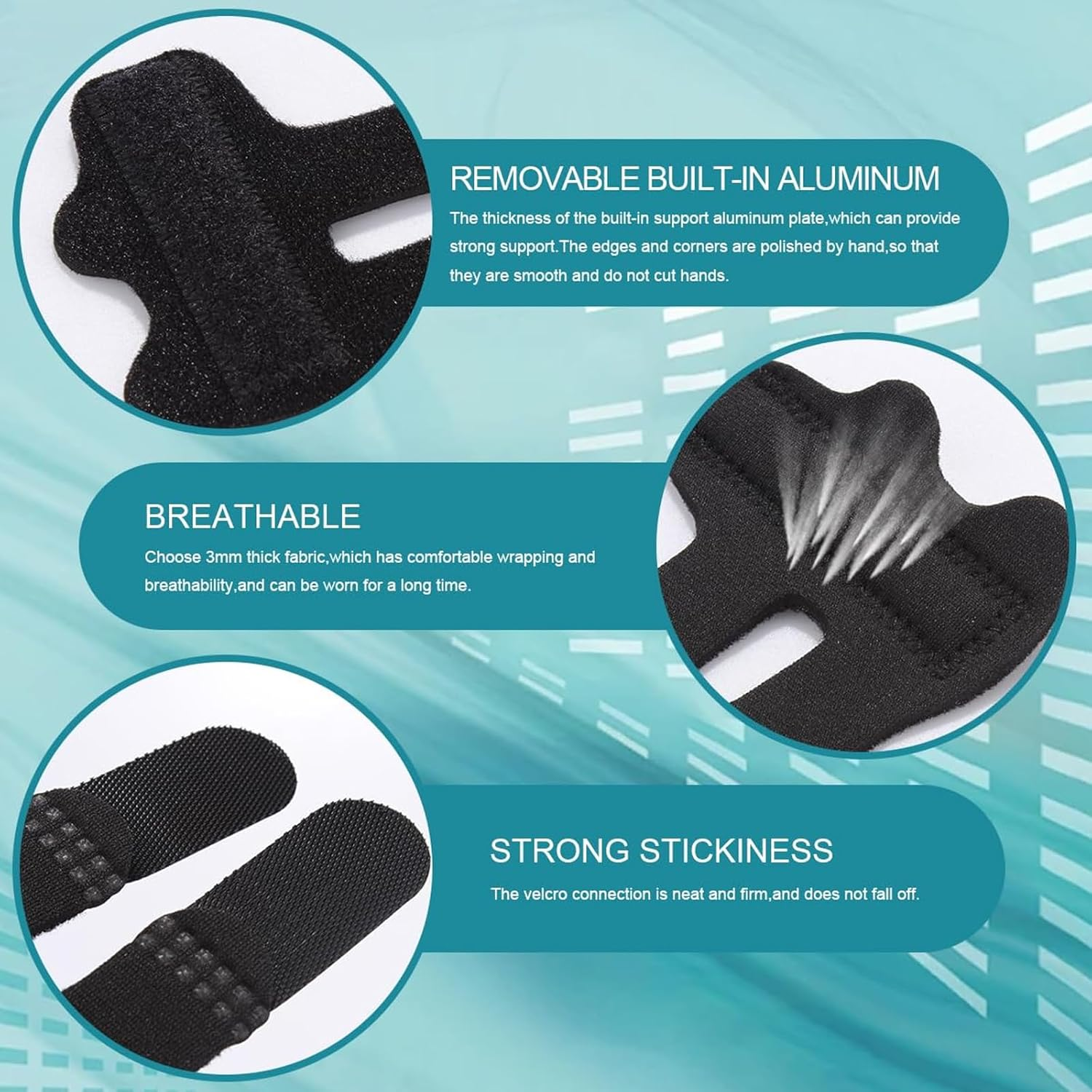 4-Pack Finger Splint，Adjustable Finger Brace for Joint Pain Relief,Applicable to Stability for Daily Finger Tasks. image number 5