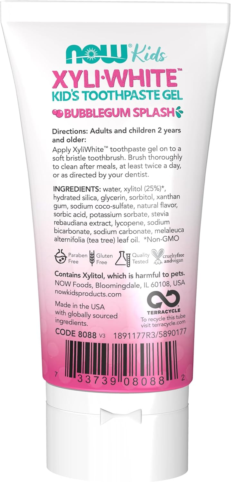 NOW Solutions, Xyliwhite&trade; Toothpaste Gel for Kids, Bubblegum Splash Flavor, Kid Approved! 3-Ounce image number 1