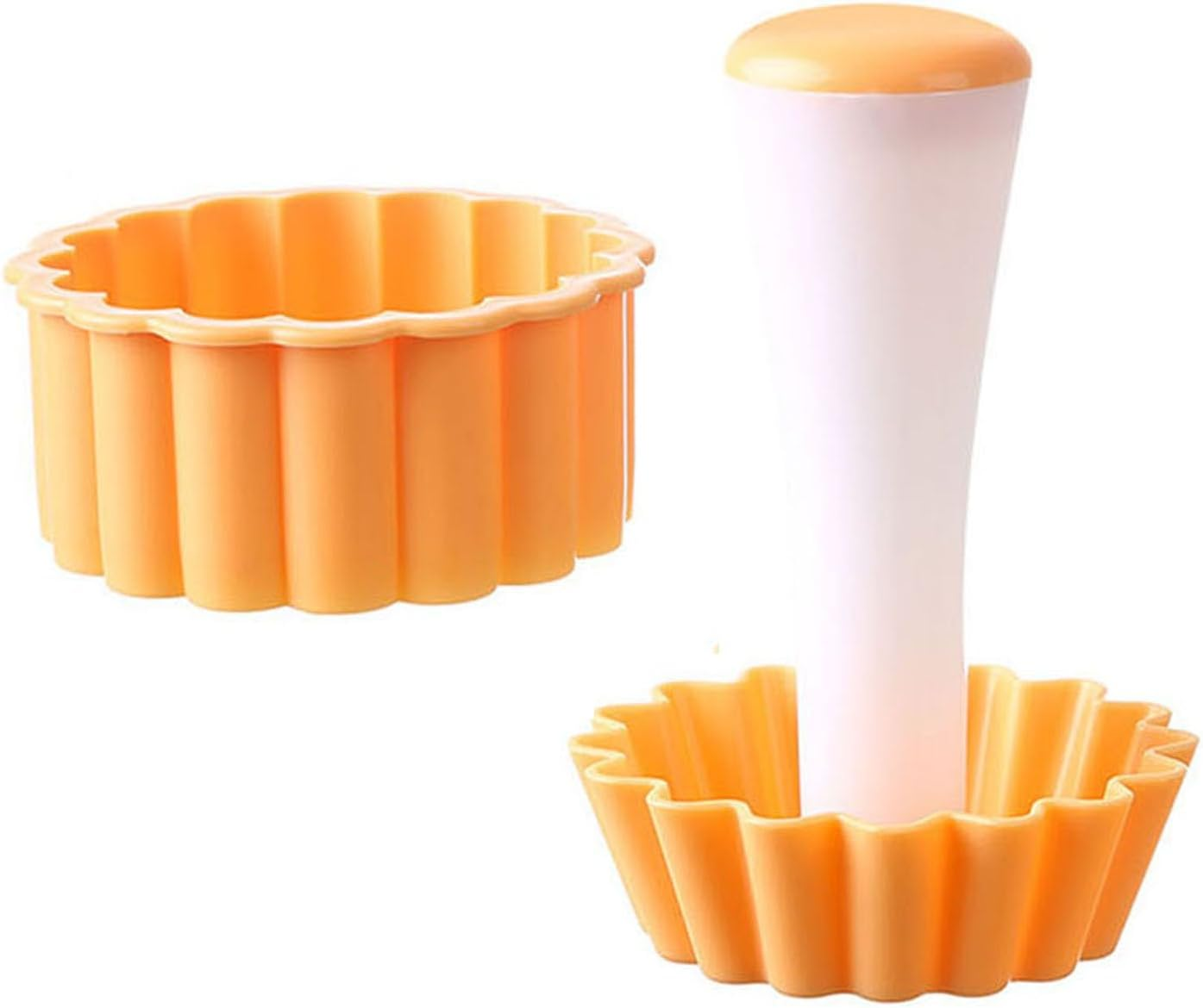 Shengsenfu Pastry Dough Tamper Kit, round Tart Shell Molds, Tart Press Tool Pastry Dough Tamper Set, Pastry Tamper Tart Shell Set, Creative Cake Cup Presser for Cookies Pies Cupcake Muffin Baking Tool image number 1