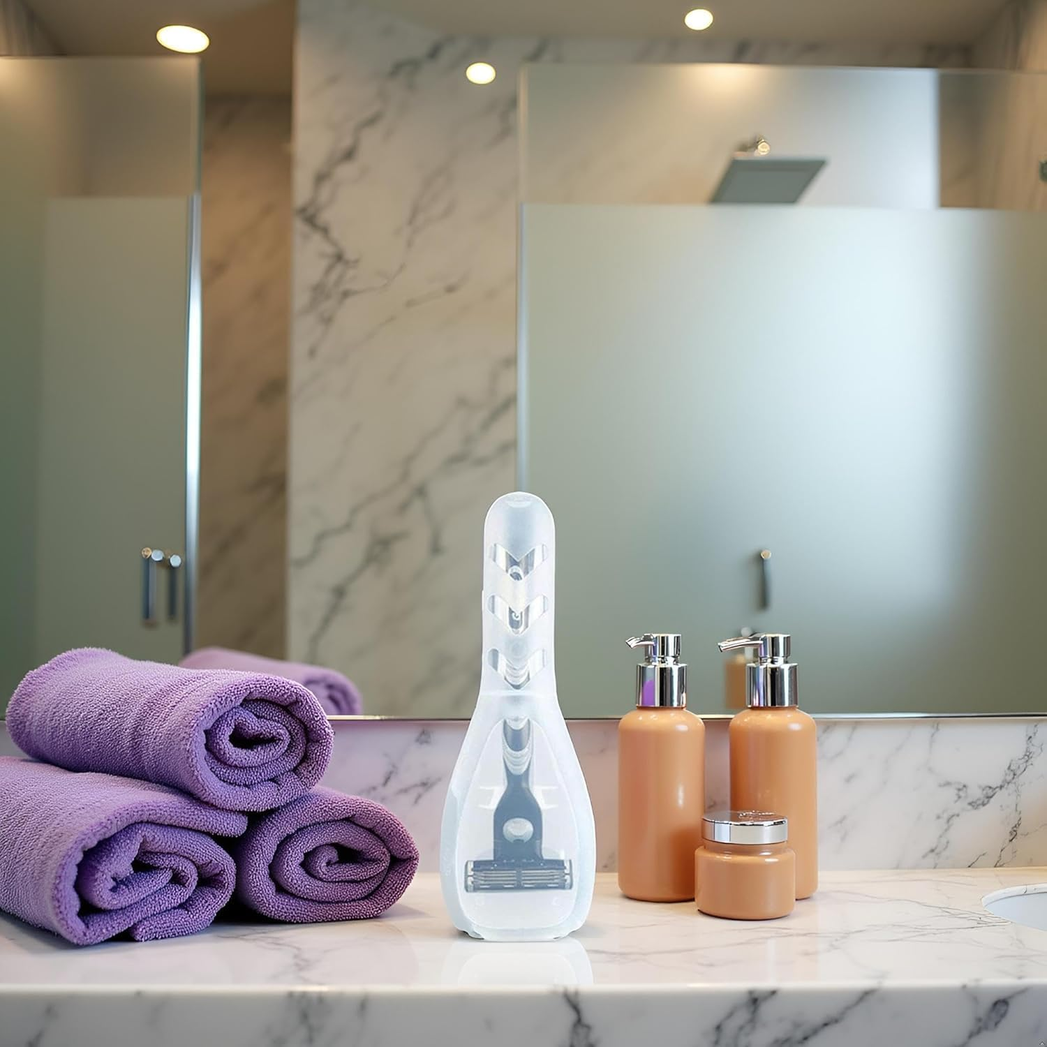 Opemg Transparent Portable Travel Shaving Protector for Men Plastic Box Container Storage Razor Holder Protective Case Organizer Electric Shaver Shaving and Hair Removal image number 4