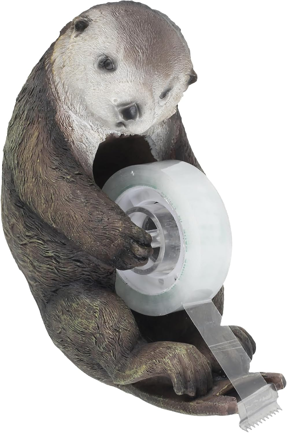 HSHGZSR Tape Dispenser Cute Animal Decor Figurine Resin Tape Holder Roll Holder Resin Stationery Desk Organizer Tape Cutting Tools Fun Small Tape Dispenser for Home School Office image number 5