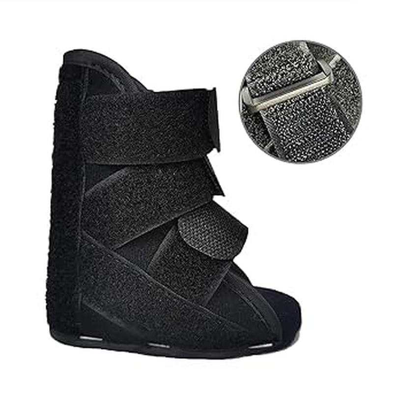 1Pack Post Op Shoe Kids Medical Walking Boot Adjustable Fracture Boot Plaster Cast Shoe Orthopedic Boot for Broken Foot Toe Sprained Ankle Injury Pain Relief Post Surgery Recovery (Black, 16CM) image number 2