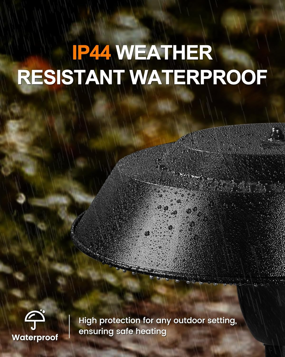 Star Patio Outdoor Heater, Electric Patio Heater, Tabletop Heater, Infrared Heater, Hammered Bronze Finished, Portable Heater 1500W, ZHQ1566-CT AU image number 5