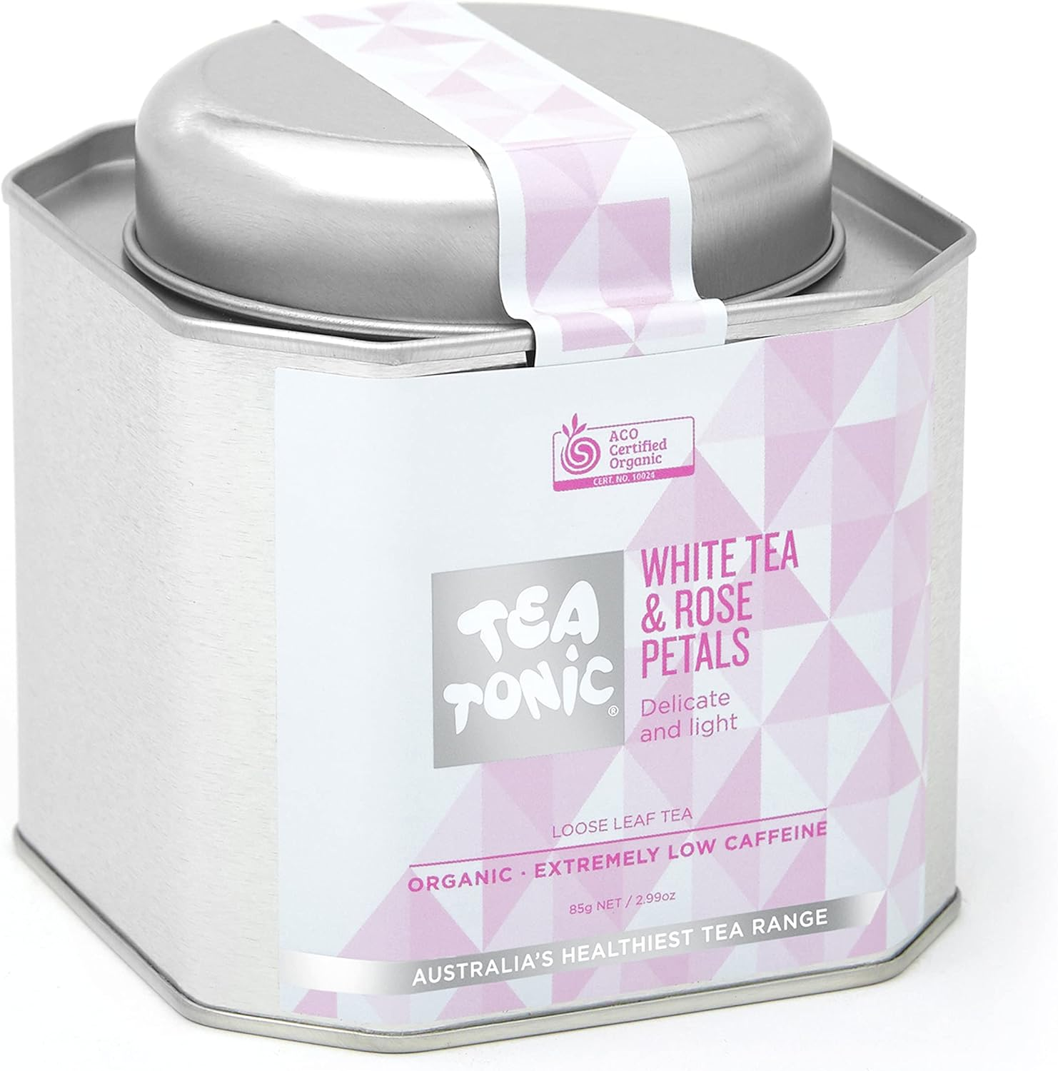 White Tea & Rose Petals Loose Leaf Caddy Tin