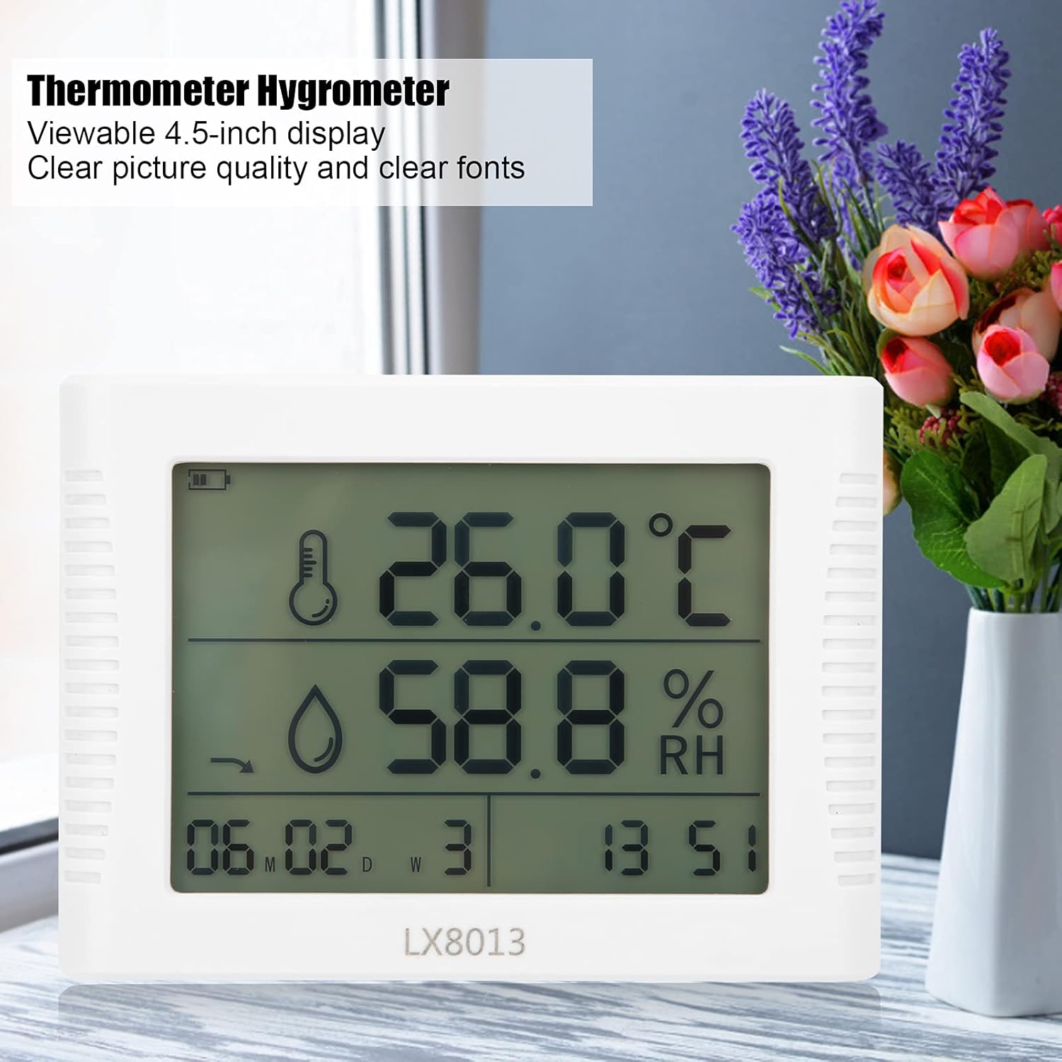 Fafeicy Thermometer Hygrometer ABS Alloy Temperature Humidity Meter Electronic Humidity Monitor for Laboratory Industry image number 2
