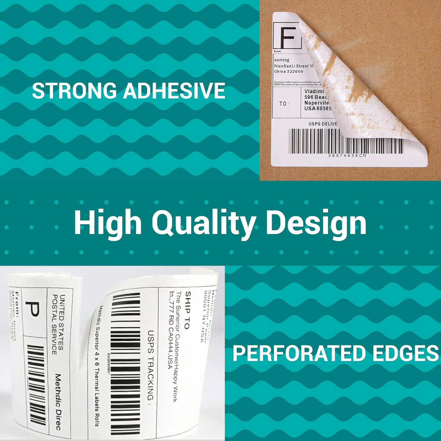 ETSUKOU Premium 4X6 Thermal Shipping Labels &ndash; 500 Pack (Roll) | High-Durability Japanese Base Paper | Water, Abrasion, Oil, & Alcohol Resistant image number 6