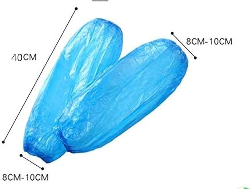 100Pcs Plastic Protector, Arm Sleeve Cover Disposable Arm/Sleeve Cover Waterproof Protector, 15.7 "Suitable for Salons, House Cleaning, Hotels, Restaurants