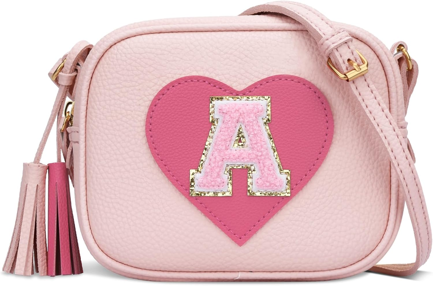 KKXIU Kids Purse Toddler Gifts for Girls and Women Vegan Leather Crossbody Bag with Tassel