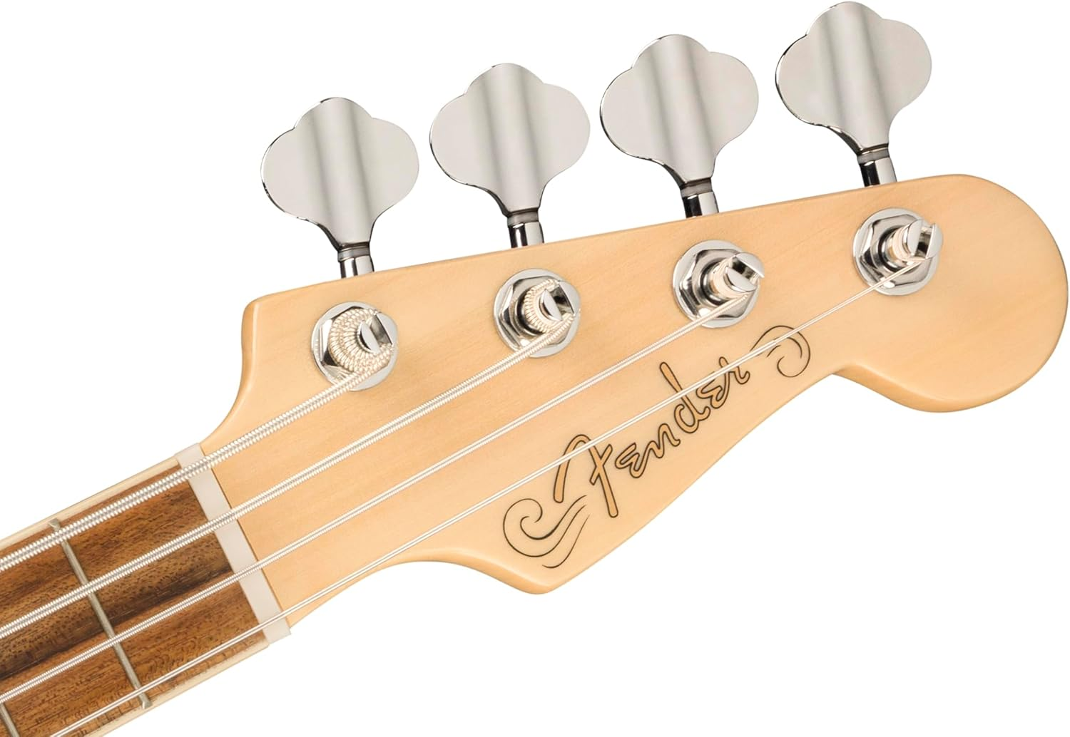 Fender Fullerton Precision Bass&reg; Uke, Walnut Fingerboard, Tortoiseshell Pickguard, Olympic White image number 5