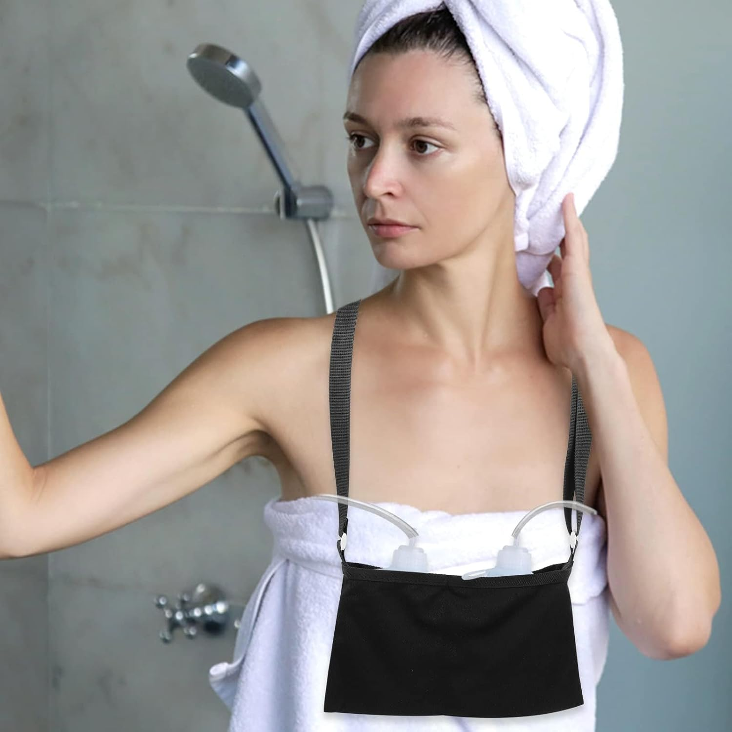 Drain Holder after Tummy Tuck, Adjustable Mastectomy Drain Holder Shower Bag Masectomy Surgery Recovery for Breast Mastectomy Breast Reduction Augmentation Tummy Tuck Post Surgery Supplies image number 1