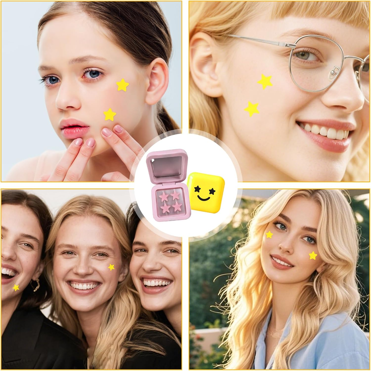 Starface Pimple Patches,64Pcs Hydrocolloid Pimple Patches,Star Spot Patches for Face and Skin Care image number 6