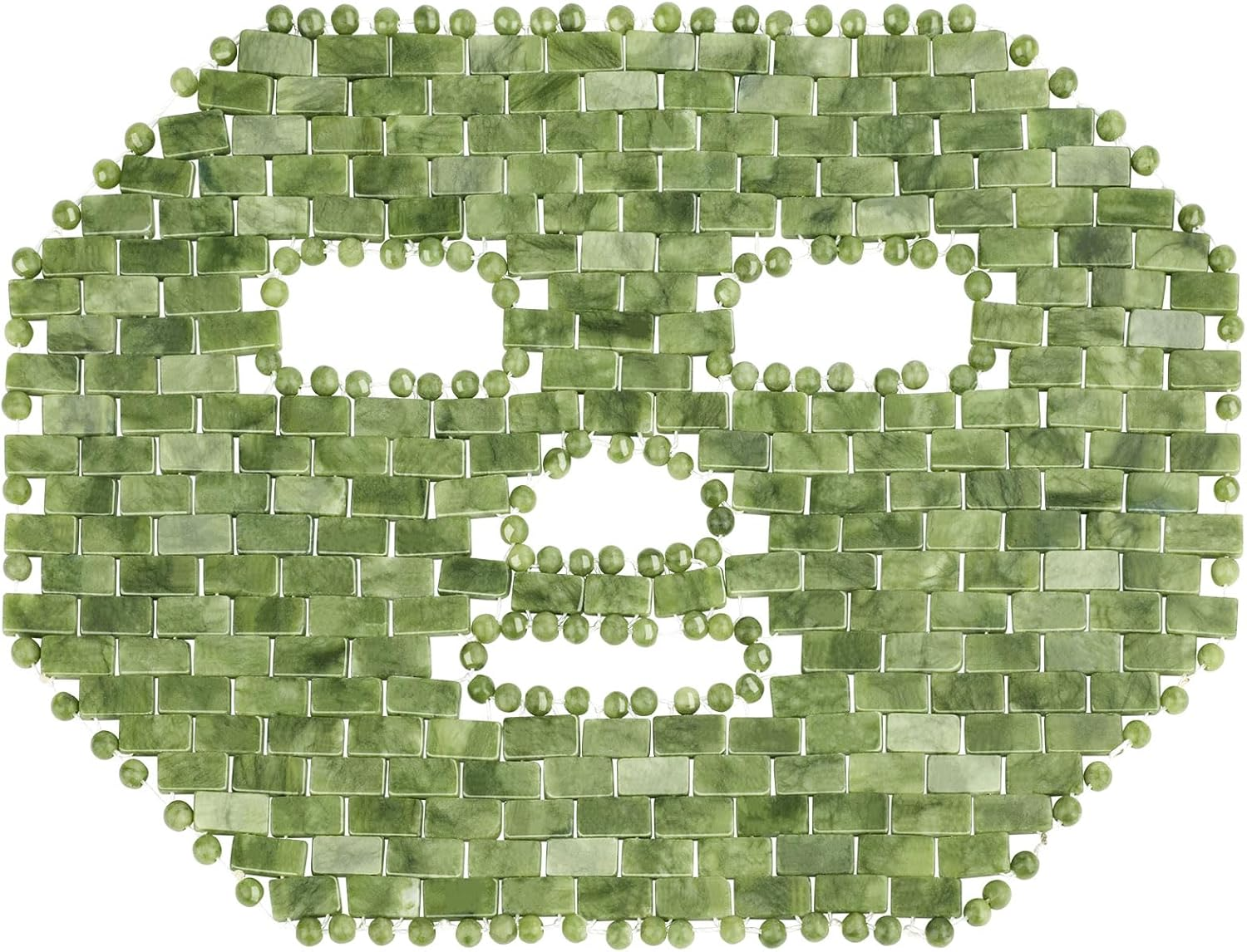 Gemshan Jade Eye Mask Natural Green Jade Facial Maks for Relive Eliminate Puffiness