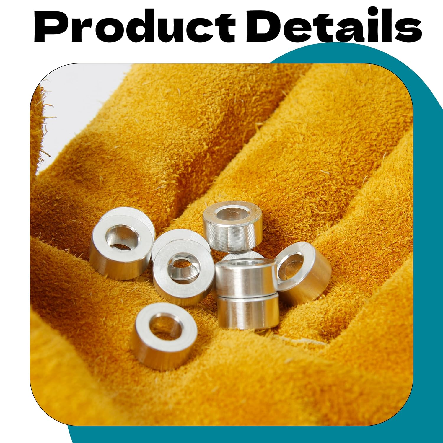 Zhooooonglf 10Pcs M6 Aluminum Spacers, Metal Spacer Aluminum round 6.2Mm ID X 12Mm OD X6Mm L Thickness Screw Standoff for M6 Screw Bolts Silver