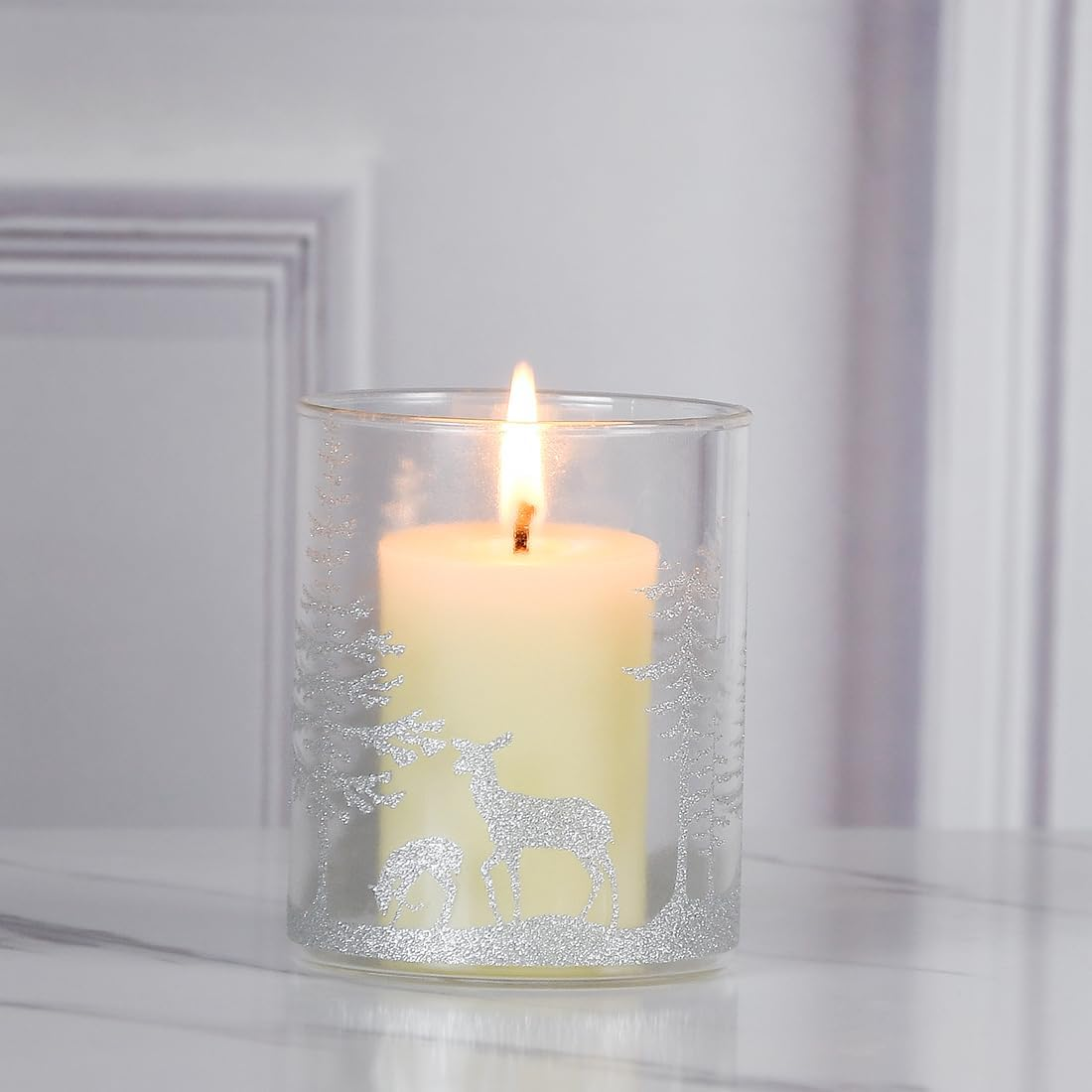 Beeswax Pillar Candles Set of 4, Smokeless Dripless Pure Beeswax Candle Set with Natural Scent for Room Decoration Prayer Party, Long Lasting Burn Time,2X4 Inch,White Raw image number 3