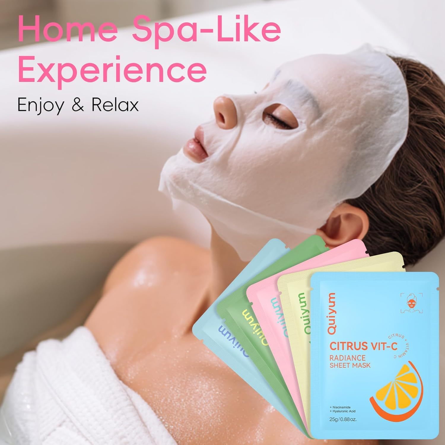 Face Masks Skin Care Sets, Facial Masks for Women Teen Girls Skincare, Sheet Masks Beauty with Natural Ingredients, Moisturize & Soothe for All Skin Type, Birthday Party Spa Gift 25 Pack image number 1