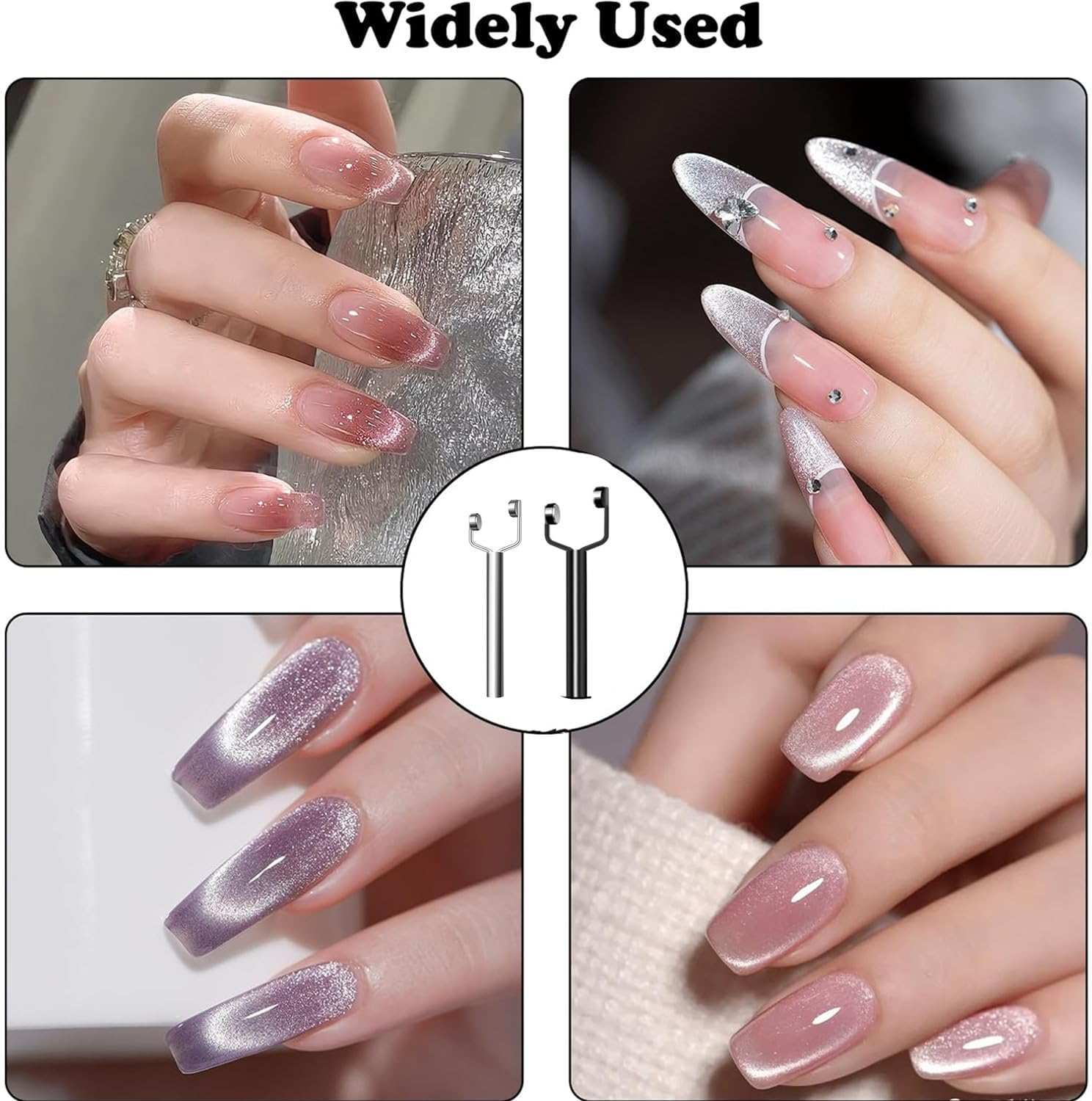 3-In-1 Y-Shaped Cat Eye Nail Magnet, Double Head Magnetic Gel Polish Tool with Powerful Force for Salon & Home, Portable Handheld Nail Art Design for Cat Eye & Glitter Polish, Professional Manicure Kit image number 1