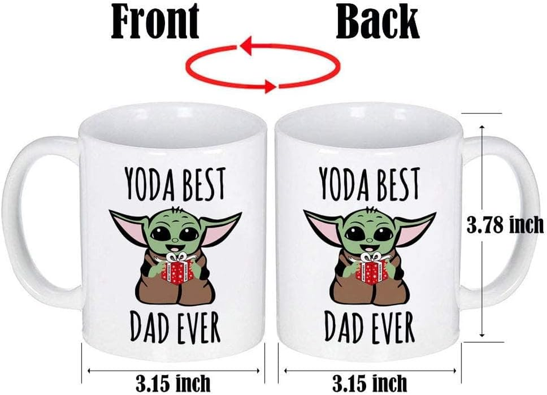 Dad Mug for New Fathers, Men Birthday Present or Yoda Fan, Coffee Mug Fathers Day Valentines Day Birthday Gifts for Father Dad, Funny Gifts for Men Grandpa Uncle image number 2