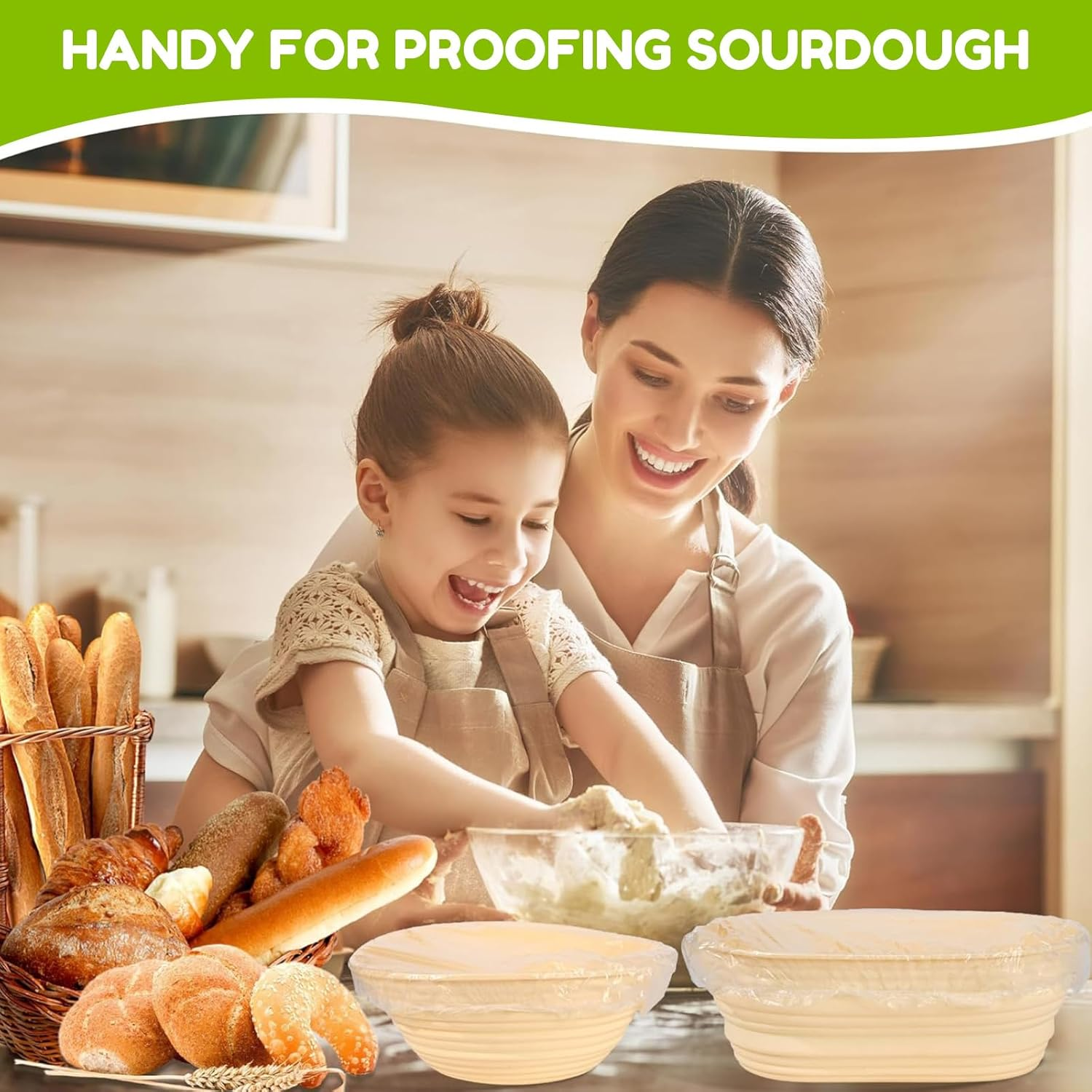 200 Pack Reusable Bowl Covers, Elastic Food Covers for Bowls & Bread Proofing (28Cm Max), Thickened Shower Cap-Style Dish Protectors - Microwave Safe, Keep Food Fresh for Baking, Meal Prep & Picnics image number 3