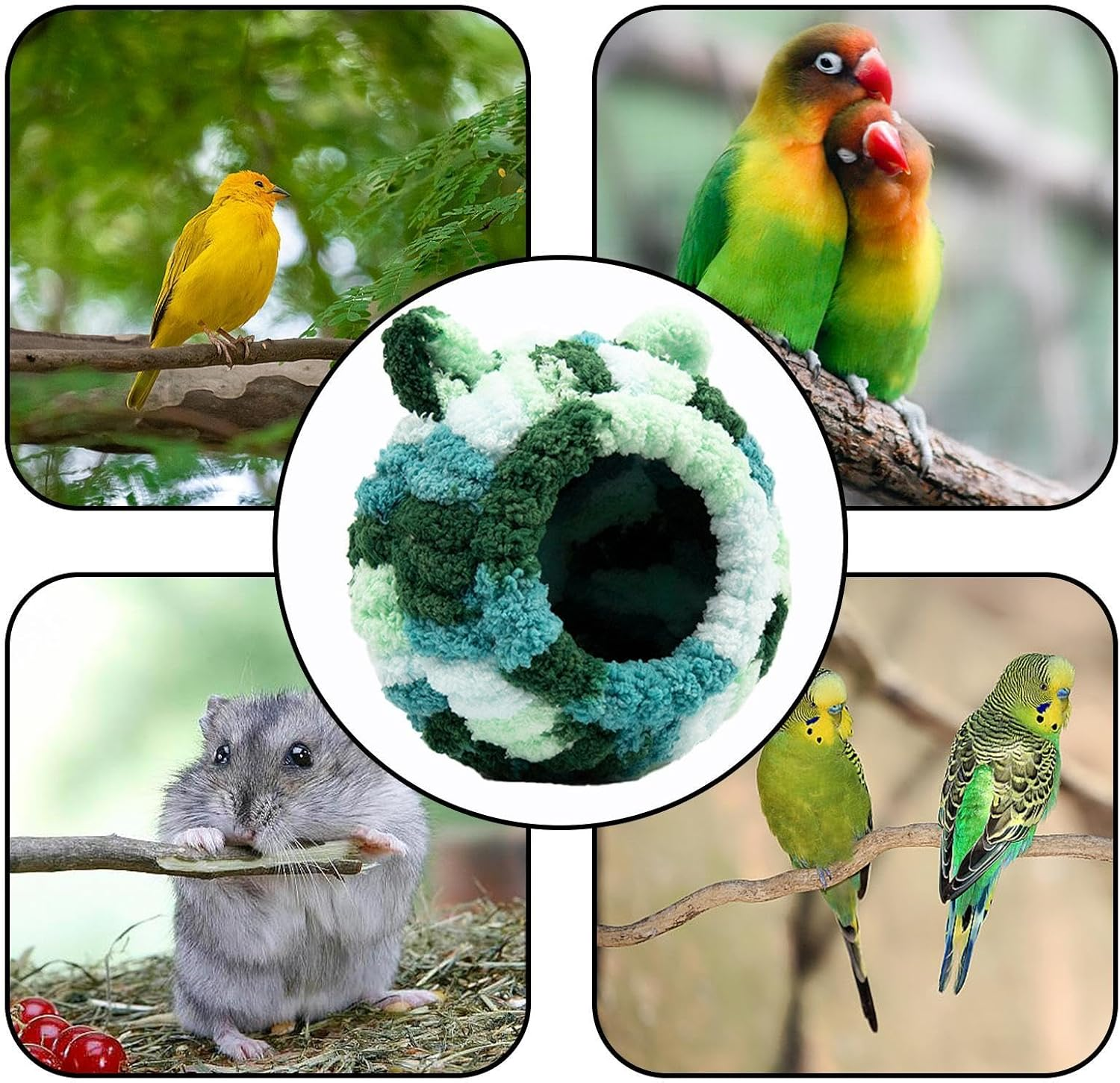 Parakeet Nest for Cage - Multipurpose Small Bird House Bird Sleeping Hut - Breathable Bird Nest House Winter Warm Parrot Nest for Parakeet Conure