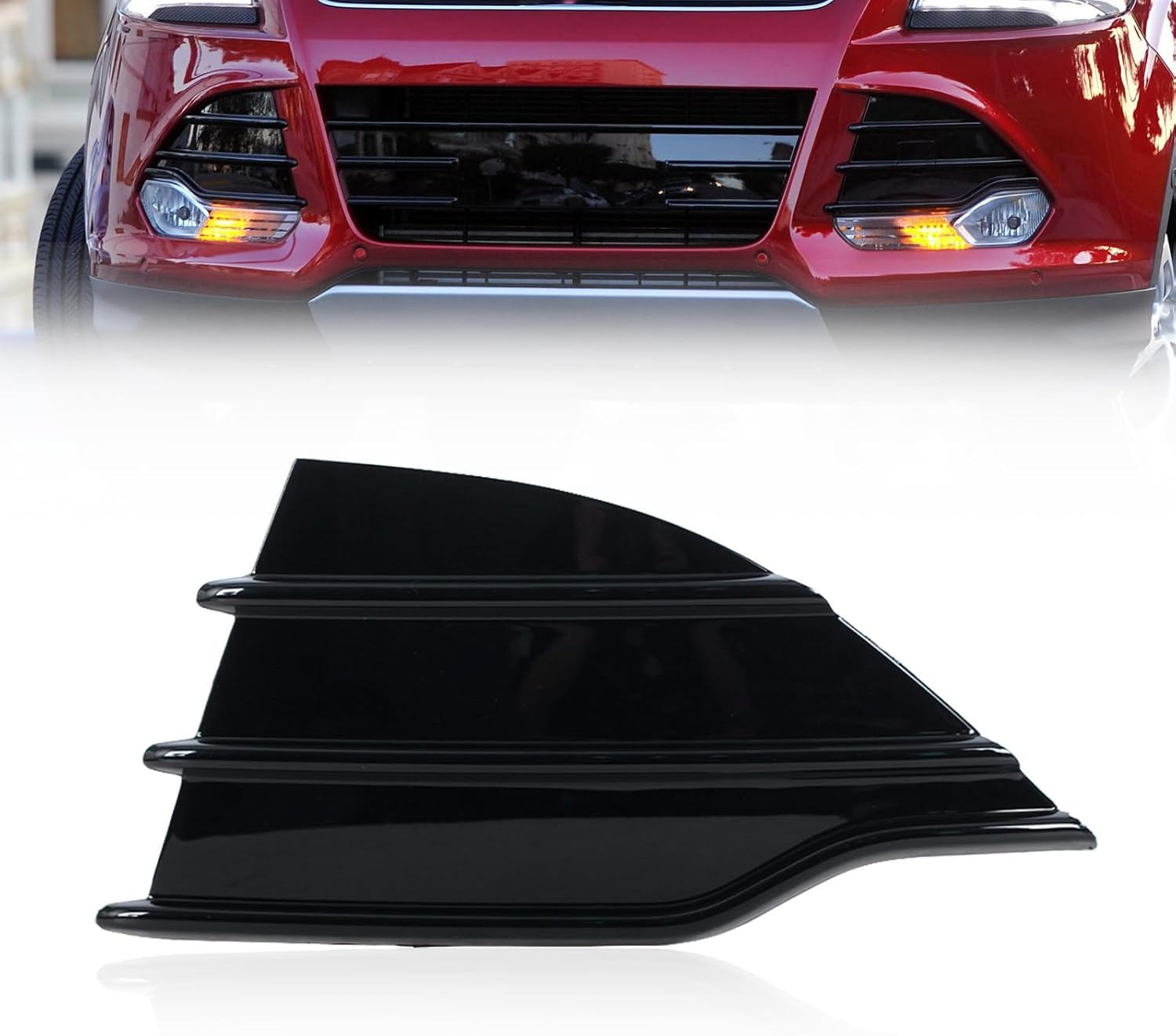 JESYMBX Front Bumper Lower Grill Cover Trim for Ford Kuga Escape 2013-2016 Tow Hook DV45-17K947-B Left