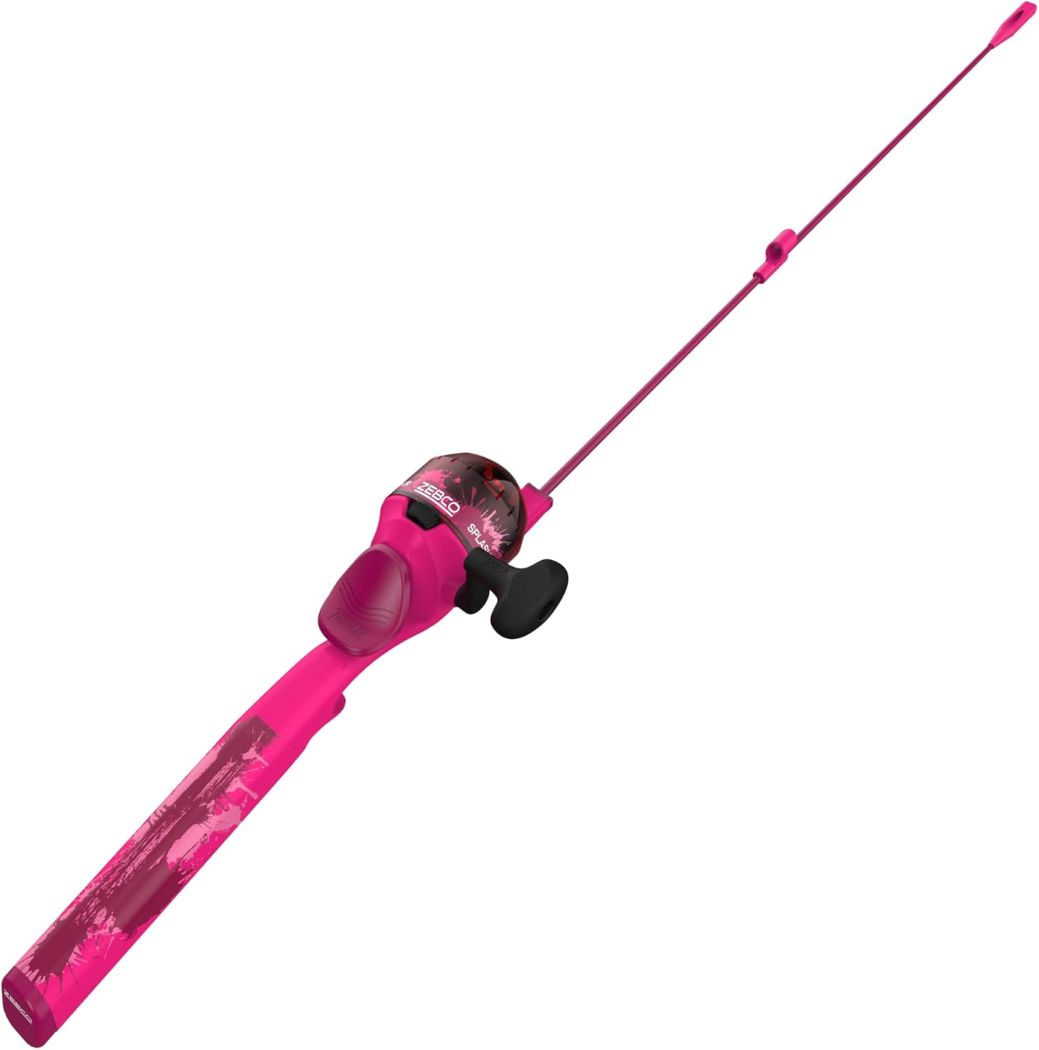 Zebco Splash Kids Spincast Reel and Fishing Rod Combo, 29" Durable Floating Fiberglass Rod with Tangle-Free Design, Oversized Reel Handle Knob, Pre-Spooled with 6-Pound Zebco Fishing Line