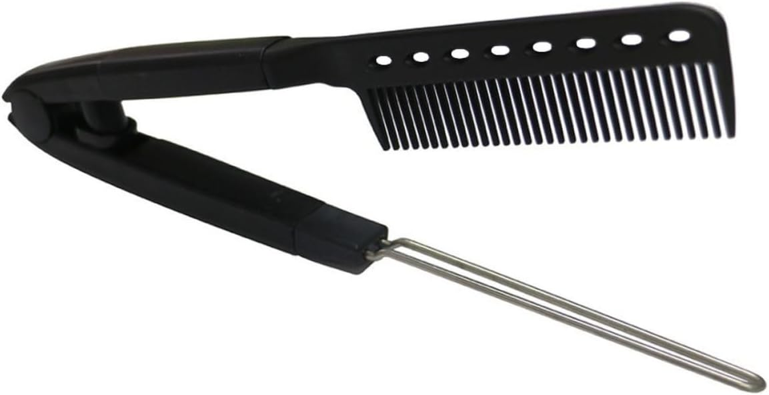 KAILIKETIY 1Pc Shaped Hair Straightener Comb Compact Durable Styling Tool for Straightening Comfortable Grip Smooth Teeth Design for Go Hair Care image number 6