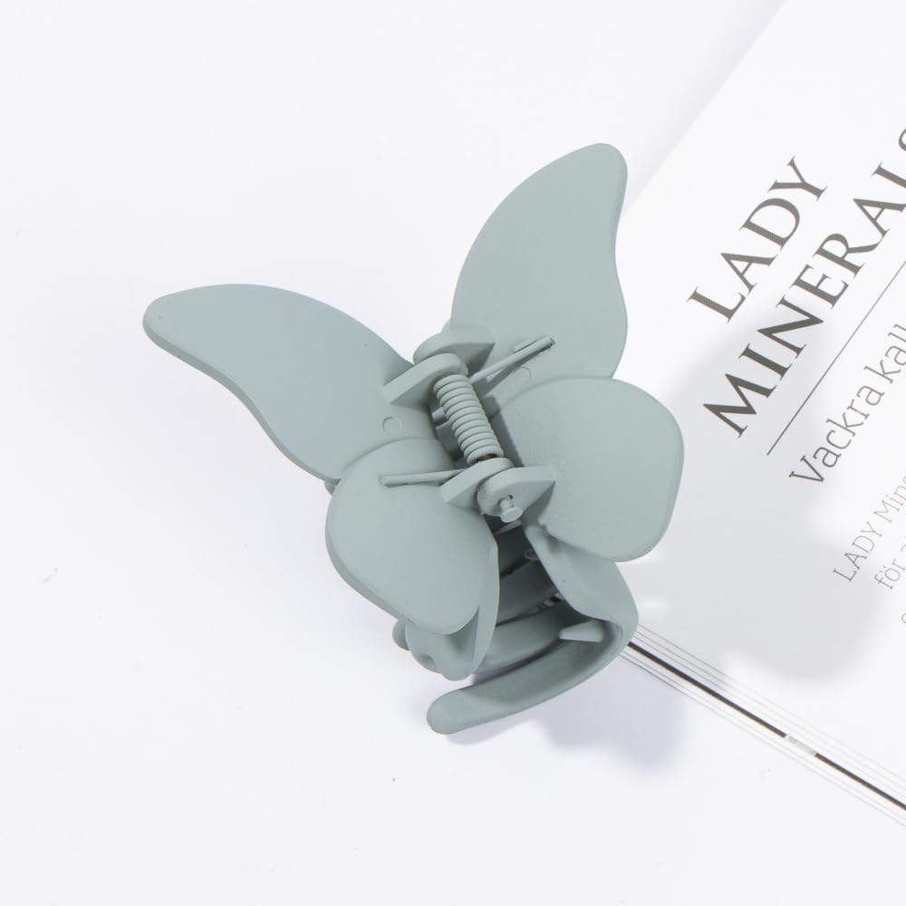 Aoozleny Hair Claw Clips 4PCS Butterfly Hair Clips 2.6Inch Non Slip Matte Hair Claw Clip for Women Thin Hair Curly Hair image number 3