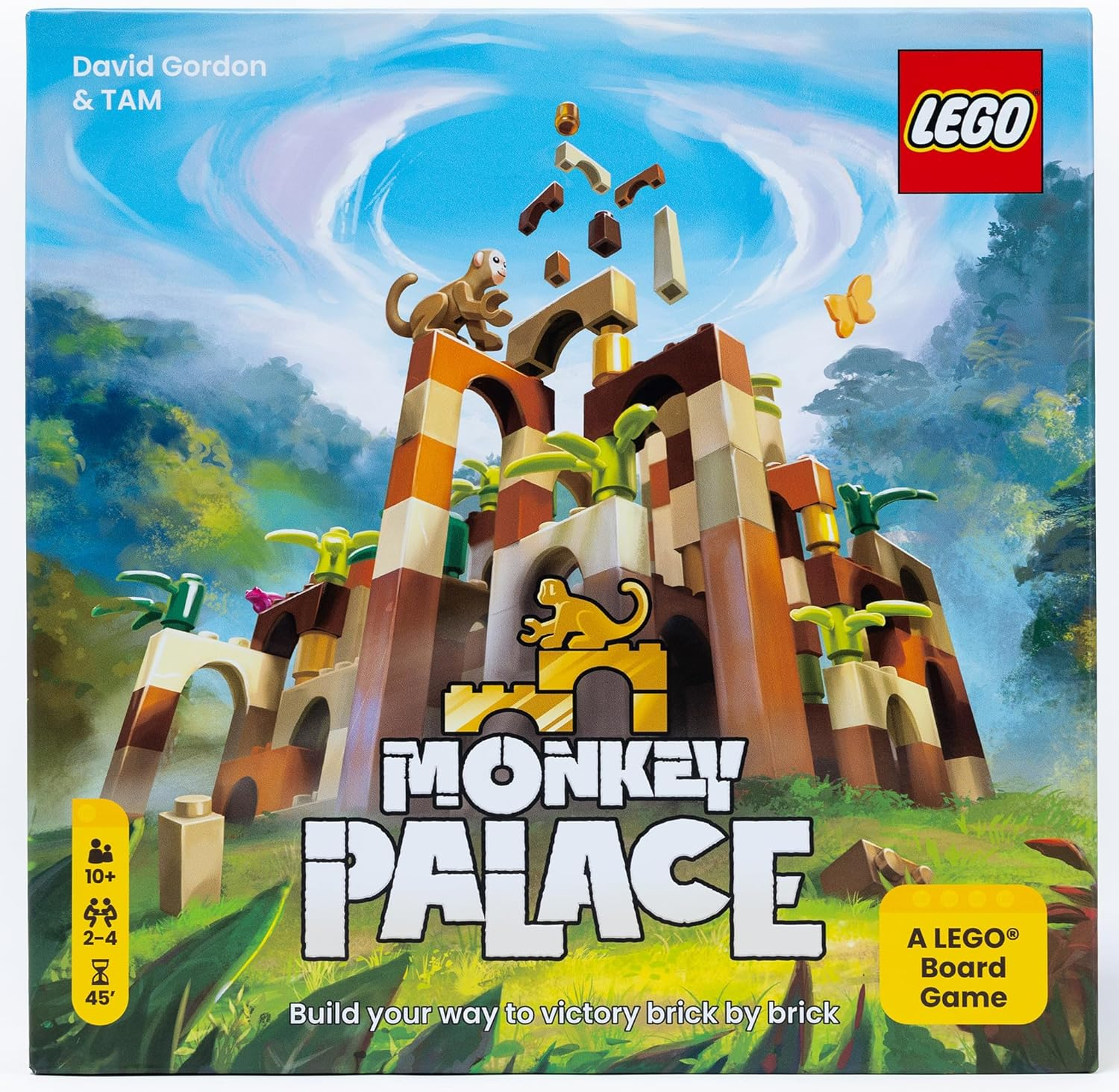 Dotted Games - Monkey Palace: a  Board Game - Build Your Way to Victory Brick by Brick! Fun Family Brick-Building Game for Kids & Adults, Ages 10+, 2-4 Players, 45 Minute Playtime