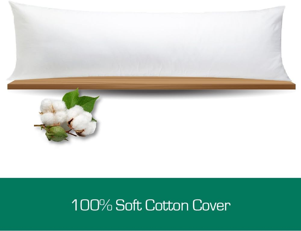 Australian Made Hotel Body Pillow (Pillowcase Included) (Black)