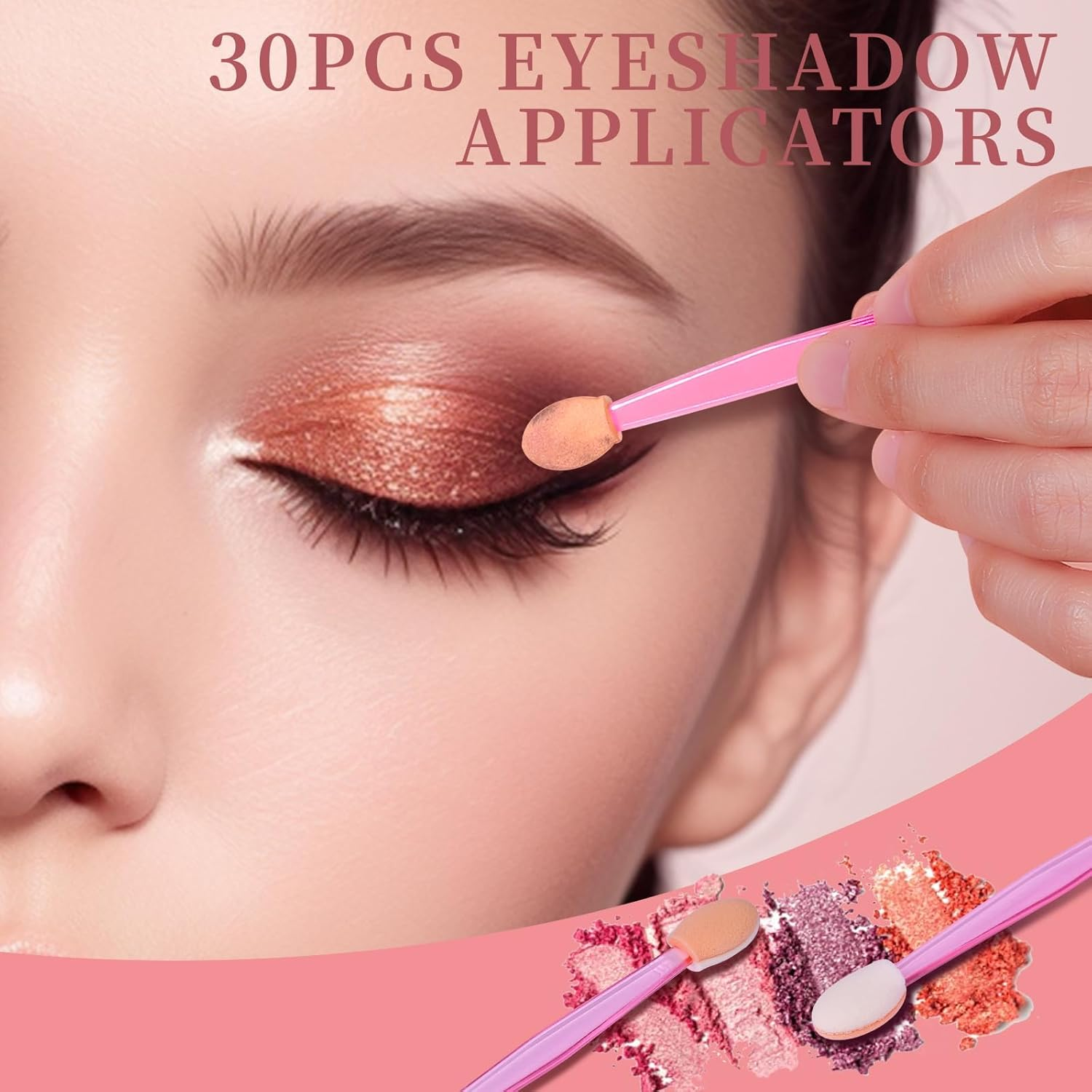 PAOFUFUI 310PCS Makeup Artist Kit Essentials, Disposable Makeup Applicators, Marcara Wands Lip Applicators Disposable,Microswabs, Eyeshadow Applicators, Artist Supplies for Makeup with Storage Box (Pink) image number 5