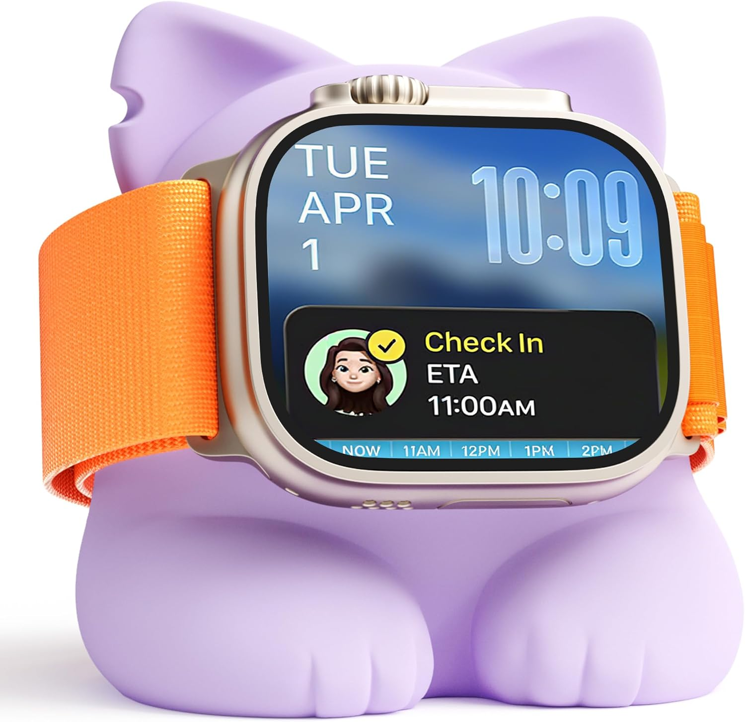 ELETIUO Charger Stand Compatible with Apple Watch Series 49/46/45/44/42/41/40/38Mm Iwatch Ultra2/Ultra/10/9/8/Se2/7/6/Se/5/4/3/2/1,Silicone Charging Dock Organizer Supports Night Stand Mode,Pink