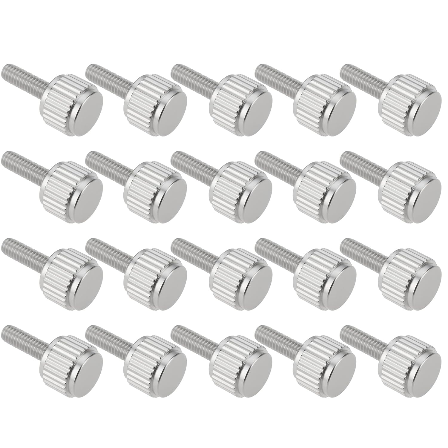 VGOL 20X Vernier Calipers Locking Screws M2.5X8Mm Stainless Steel Knurled Thumb Screws