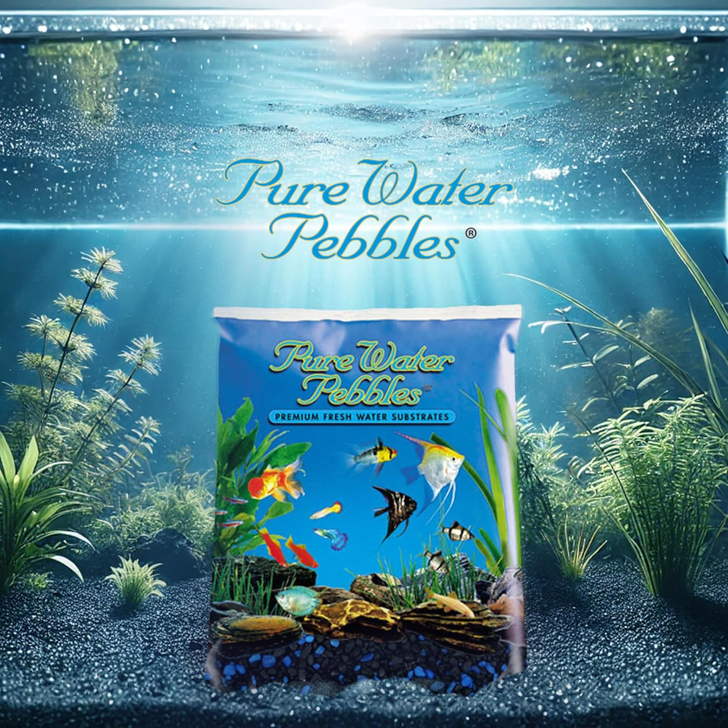 Pure Water Pebbles Midnight Glo Aquarium Gravel - 5 Lbs - Non-Toxic, Colorfast, Vibrant Substrate for Aquariums, Terrariums, Ponds & Crafts image number 3