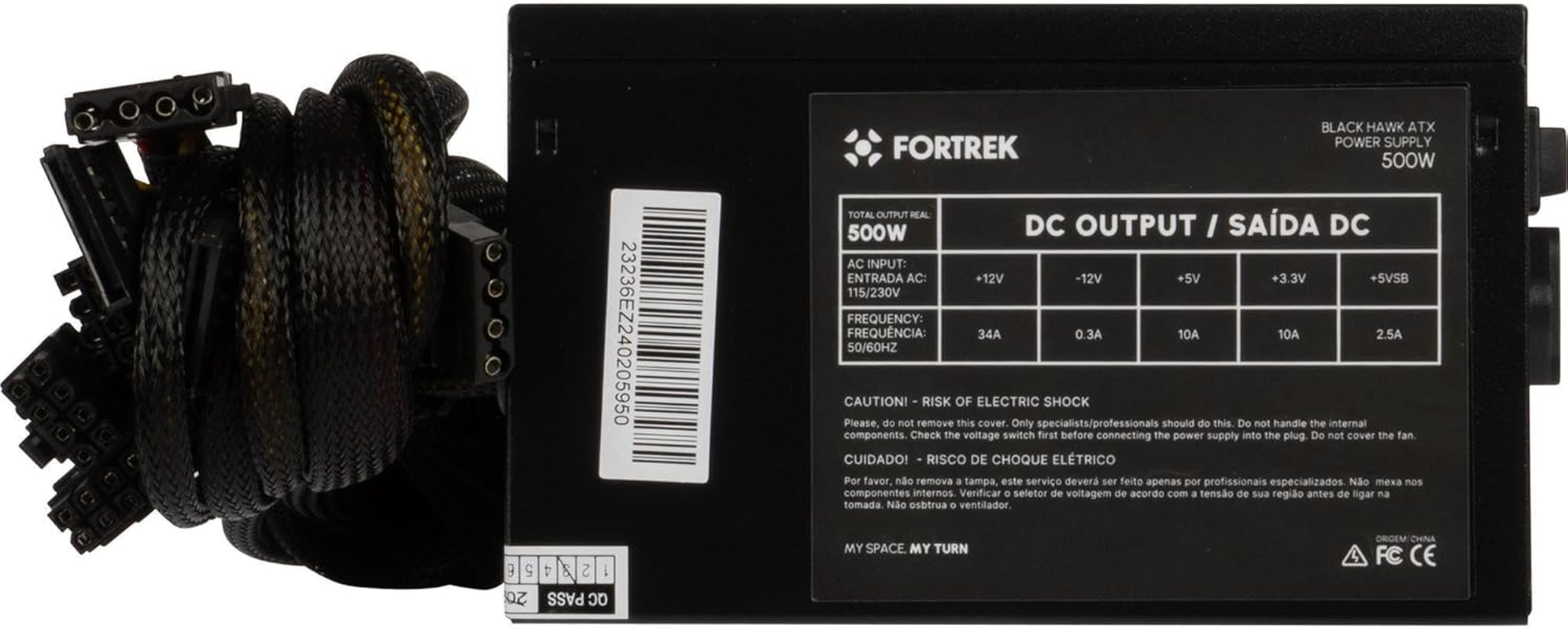 Fortrek 500W ATX Computer Power Supply PSU Gaming Pro Black Hawk 80 plus Bronze, High Performance Gaming Power Supply Support, Quiet Operating image number 5