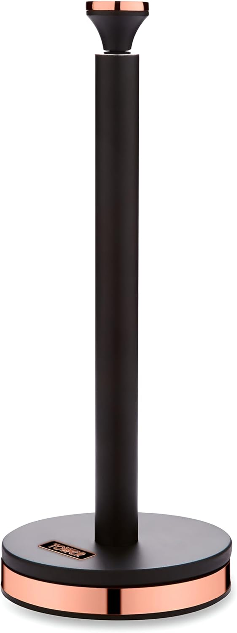 Tower T826133PNK Cavaletto Towel Pole Kitchen Roll Holder with Soft Underliner, Marshmallow Pink and Rose Gold