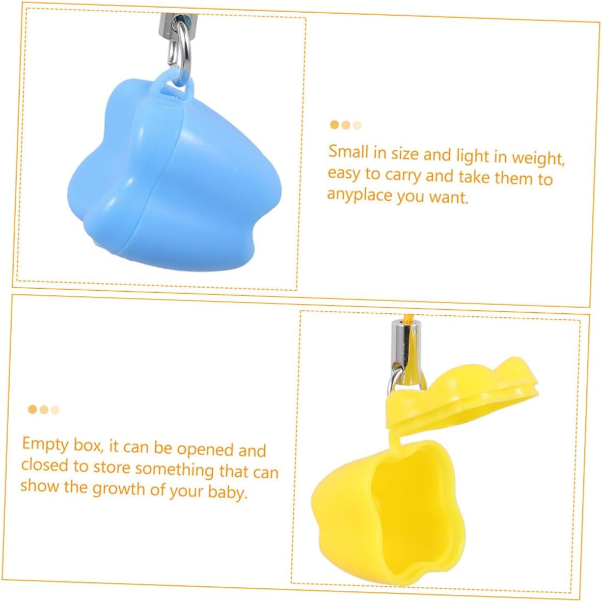 10Pcs Baby Teeth Keepsake Boxes Kids Tooth Holder Storage Saver Case for Boys and Girls Colorful Necklace Container for Memory Saving image number 5