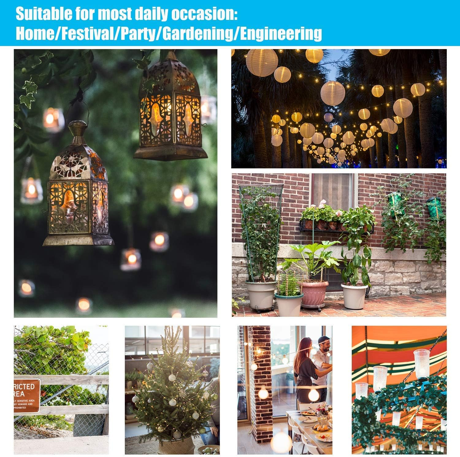 Oranlife 30 M Stainless Steel 304 1/16 Core Core Wire Rope 167 Kg Breaking Strength with 100 Pieces Aluminium Crimp Sleeves image number 4