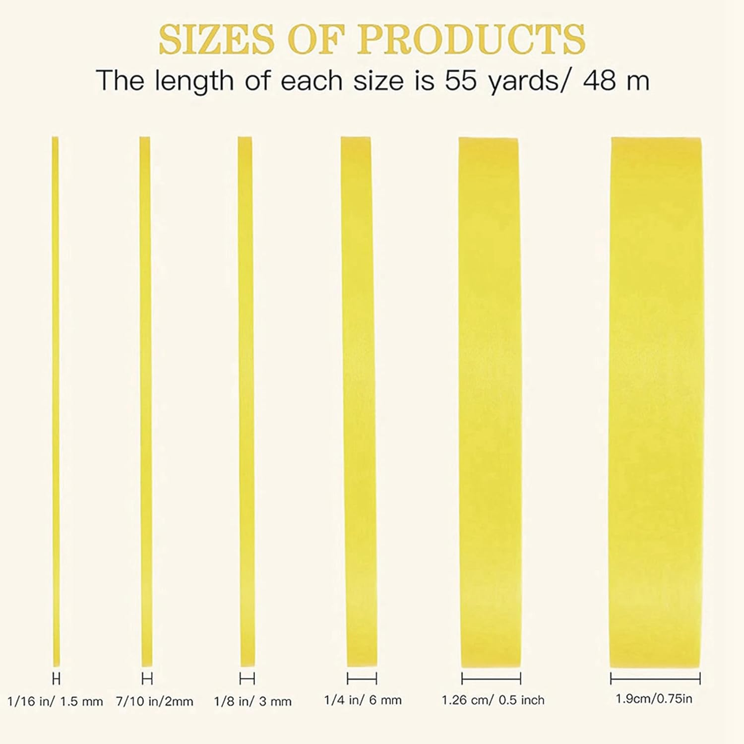 30 Rolls Fine Line Tape 1/16,7/10,1/8,1/4,1/2,3/4 Inch X 55Yard, Fineline Masking Tape, Painters Automotive Masking Tape