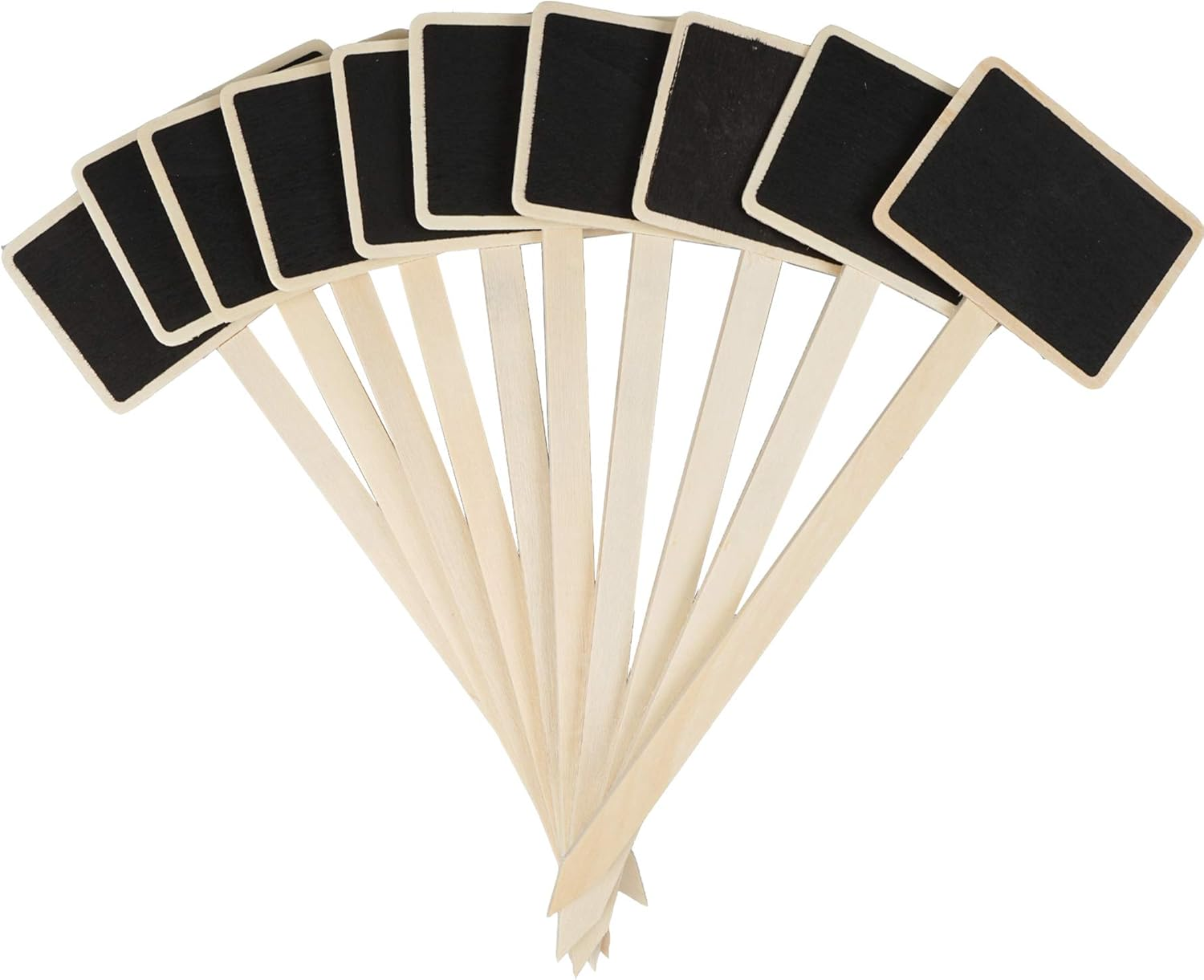 JJWNMLL 20Pcs Wooden Plant Labels Black Board Markers Plant Signs Mini Chalkboard Garden Stakes Tags T-Type Tags for Vegetable Seeds Trees Herbs Flowers Garden Rectangular, 24Cm X 17.5Cm image number 3