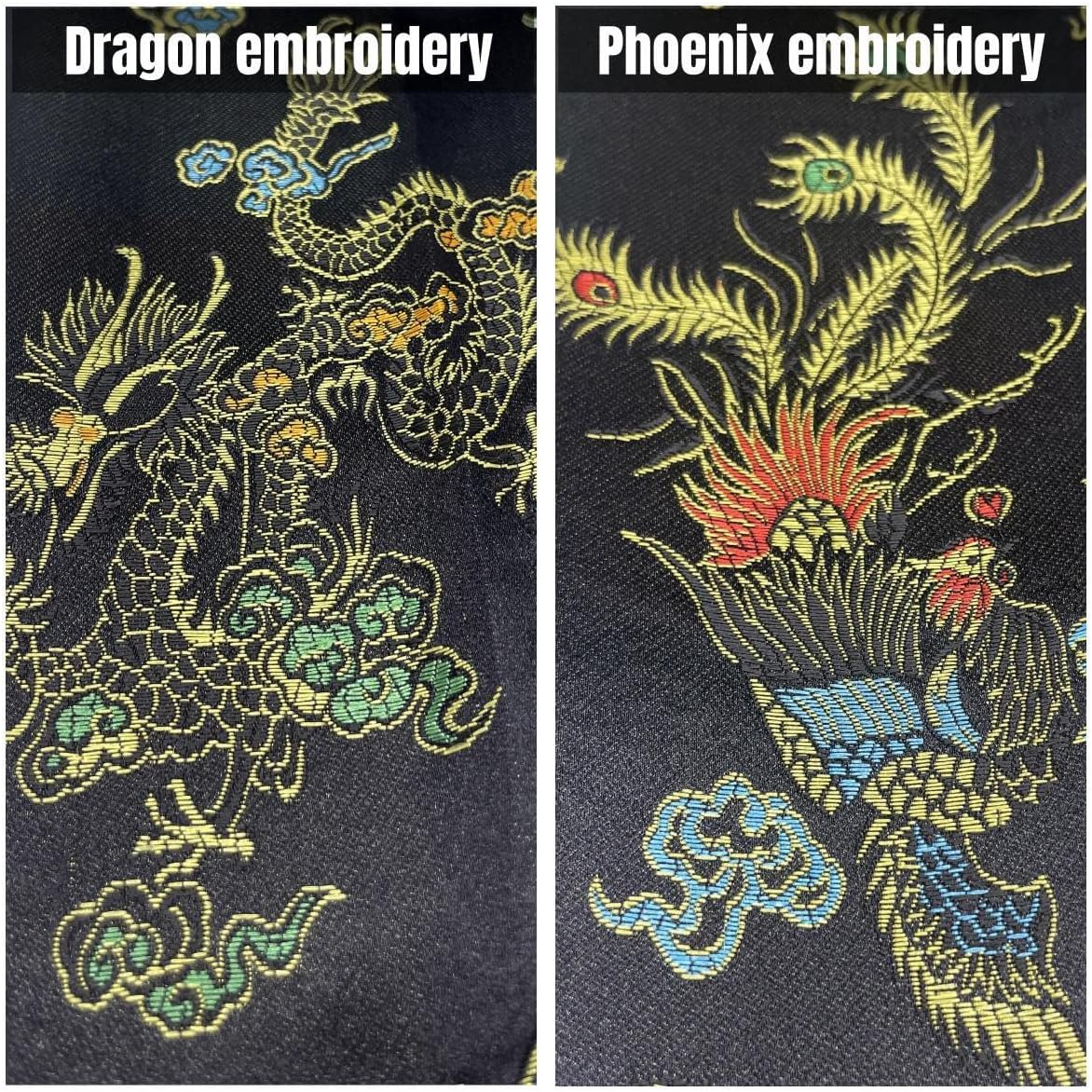 2Pcs Sword Bag 51Inch Synthetic Silk Katana Bag Sword Cover Carrying Case for Samurai Swords