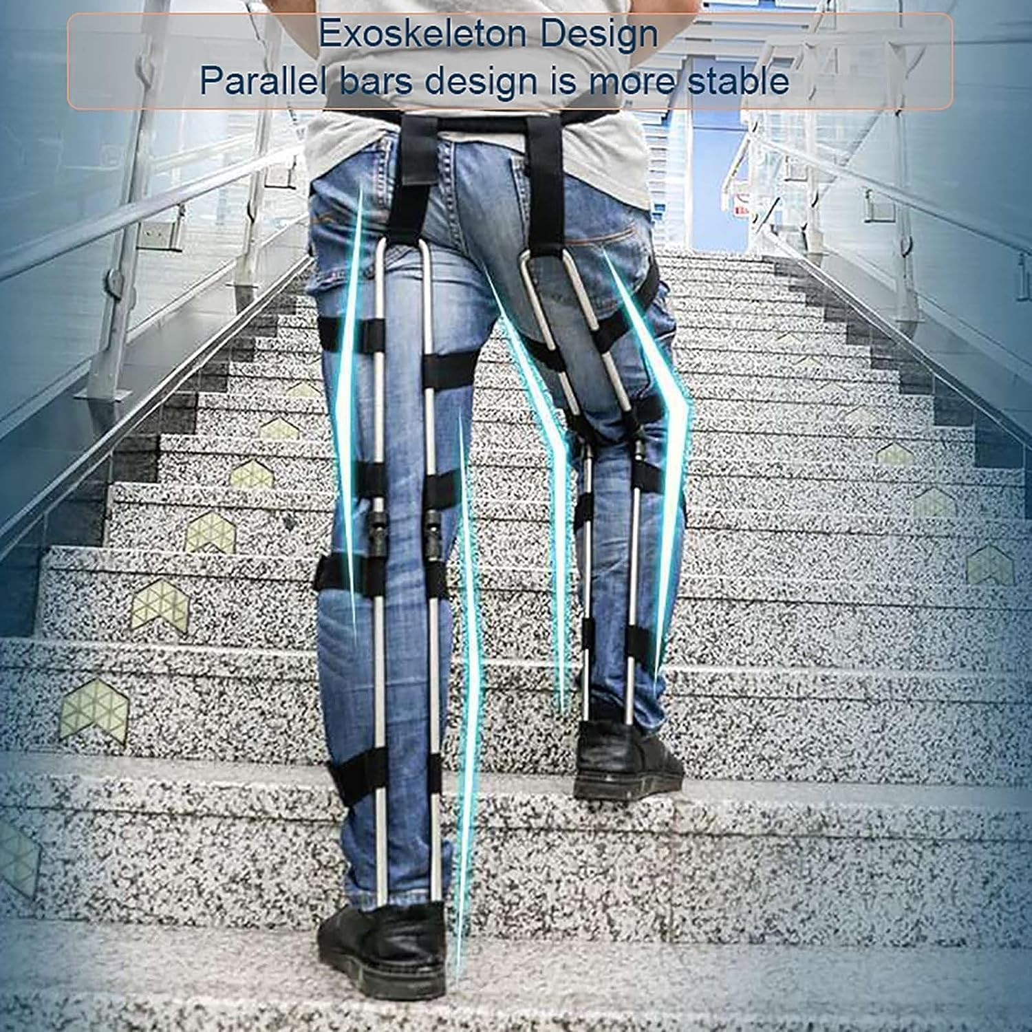 Wearable Chair Exoskeleton Levitation Seat, Invisible Chair Wearable Exoskeleton Human Wearable Seat, Anywhere Camping Folding Stool Withstands 330Lbs,L image number 4