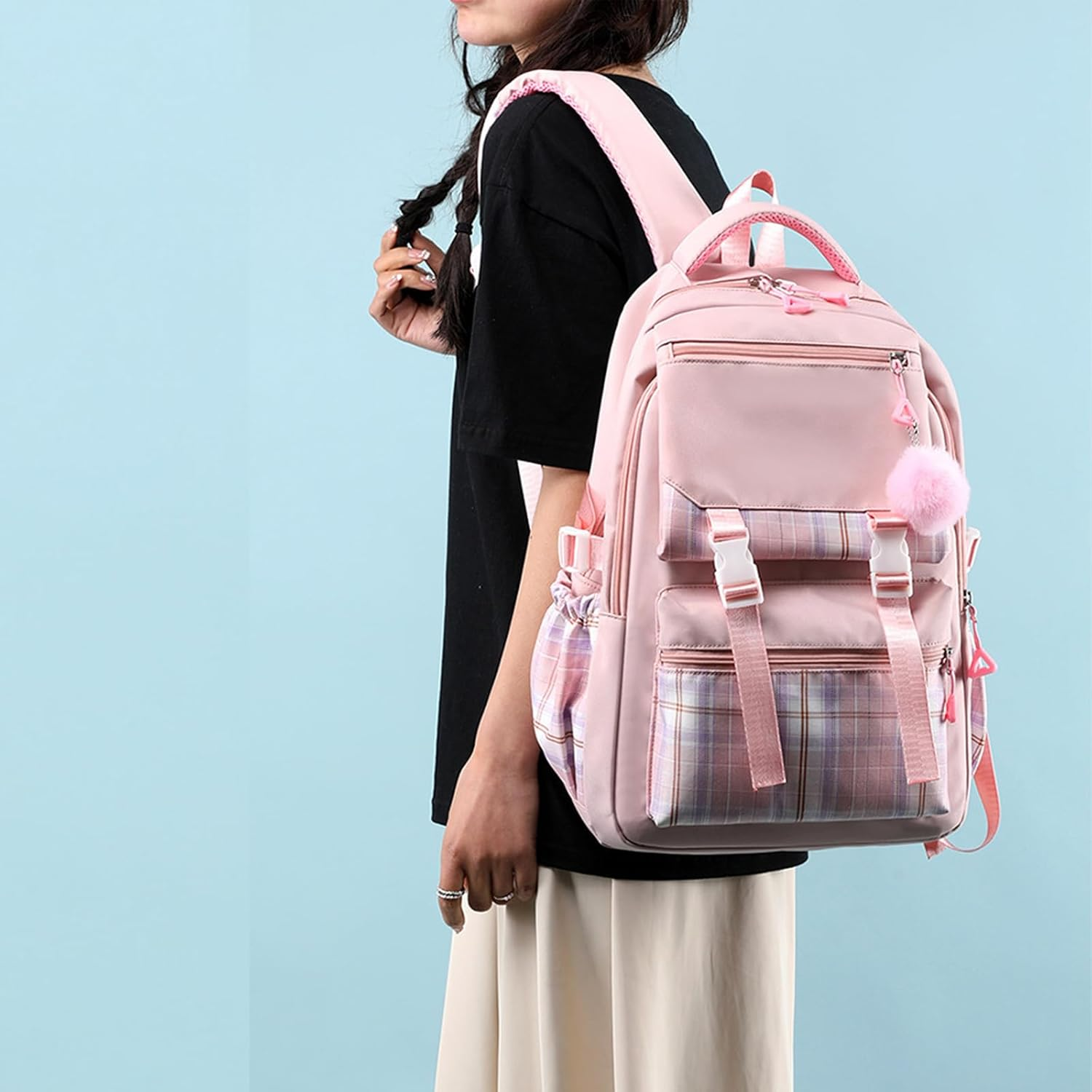 Backpack for Schoolgirls Stitch Backpack for Girls Multi Pocket Backpack Cute Backpacks for Teen Girls School Bags for Teenage Girls School Bags