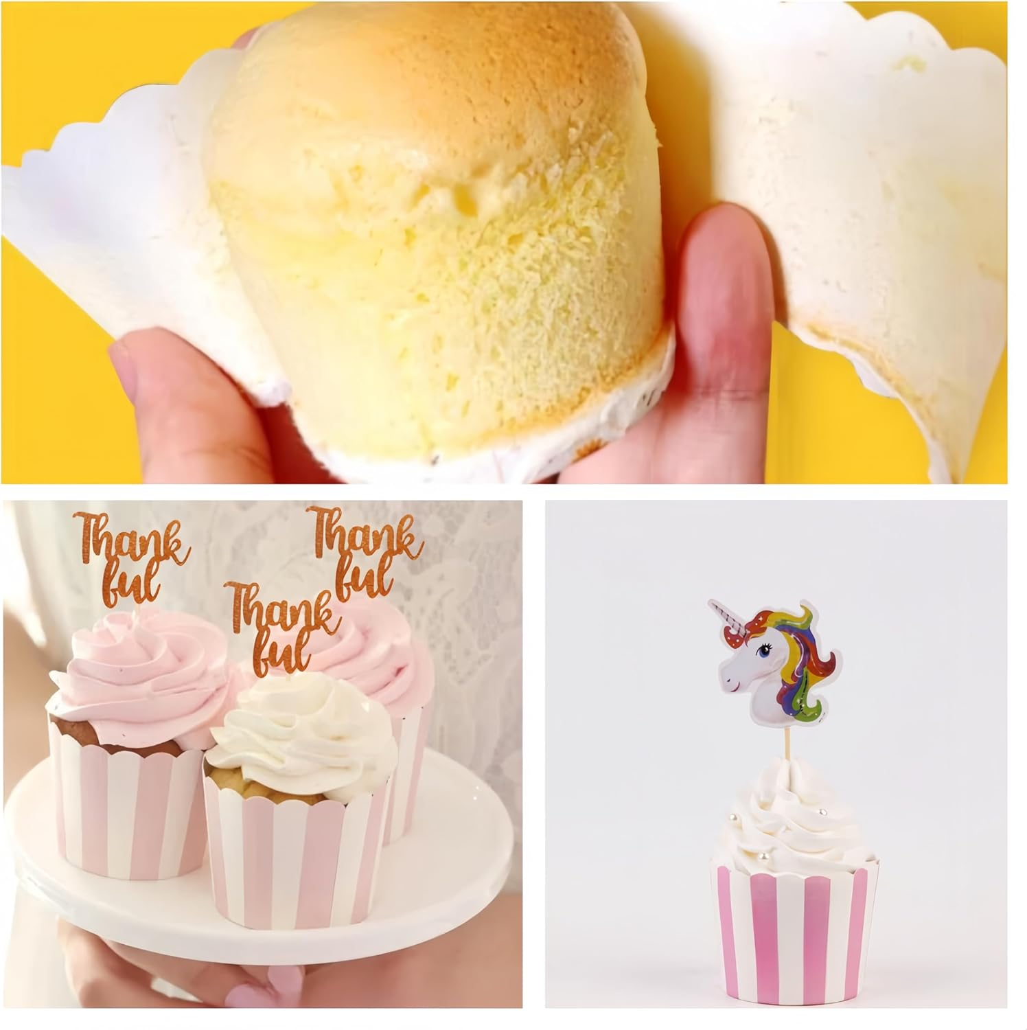 Cupcake Cases, 100 Pcs Pink Paper Baking Cups, Disposable, Nonstick, Heat-Resistant, Round, Ideal for Baby Showers and Special Occasions
