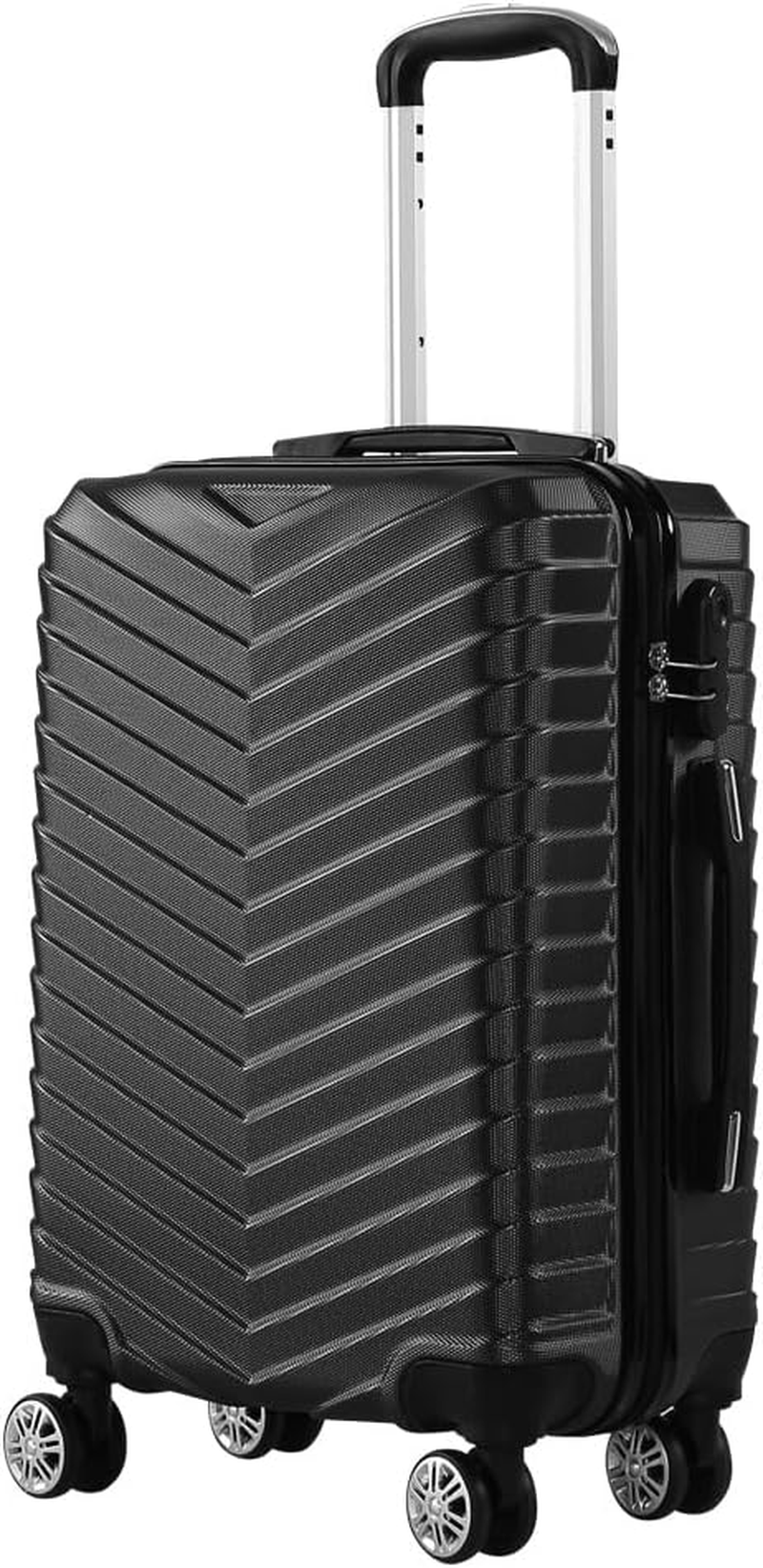 Slimbridge 20" Inch Luggage Suitcase Trolley Travel, Packing with Built-In Lock, Hard Shell, Wheels 360&deg; Spinner Luggages Suitcases Carry on Bag, Rose Gold