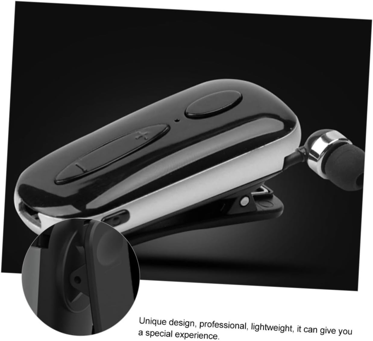 Hoement Headset Wireless Earphone Retractable Clip-Style Sports Headset for Running Gym and Outdoor Activities