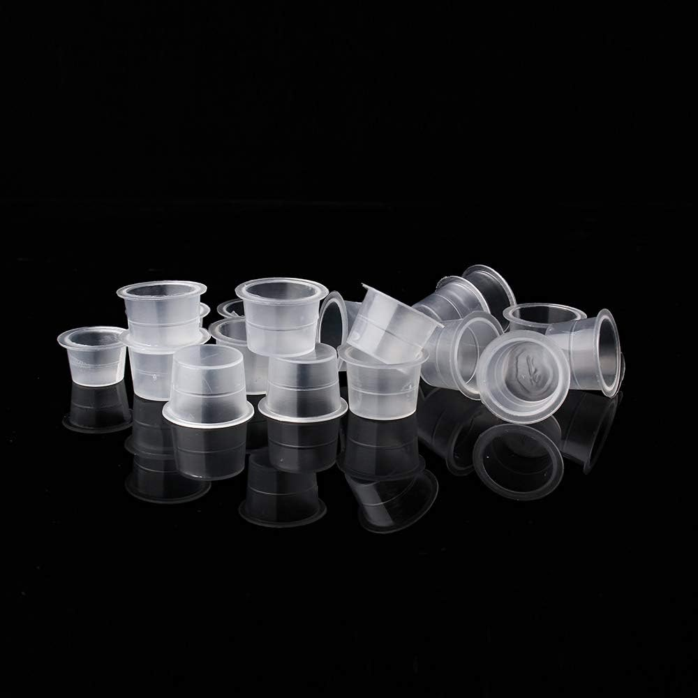 Disposable Tattoo Ink Cups- 100/500/1000Pcs Plastic Disposable Tattoo Ink Cups for Tattoo Permanent Makeup Container Cap Tattoo Accessory,Tattoo Ink,Tattoo Supplies,Tattoo Kits #15Mm-100Pcs image number 2