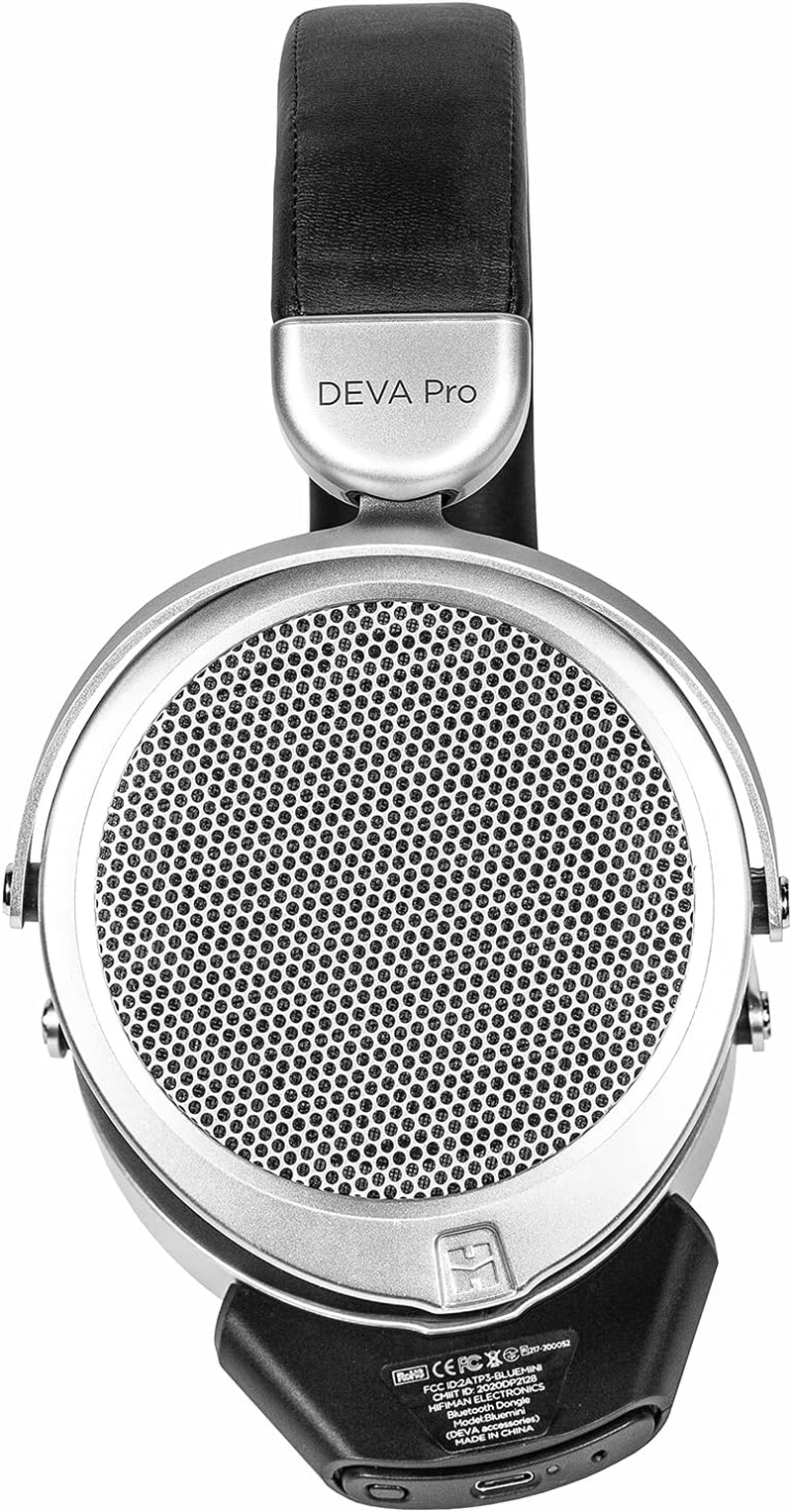 HIFIMAN Deva-Pro Over-Ear Full-Size Open-Back Planar Magnetic Headphone with Bluetooth Dongle/Receiver, Himalaya R2R Architecture DAC, Easily Switch between Wired and Wireless, Bluetooth 5.0 image number 3