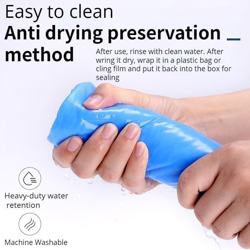 Car Drying Towel,Premium Chamois Drying Cloth Shammy Towel for Car,2Pcs (26&rdquo;X17&rdquo;) Super Absorbent Reusable Chamois Towel for Car (Blue+Yellow) image number 1